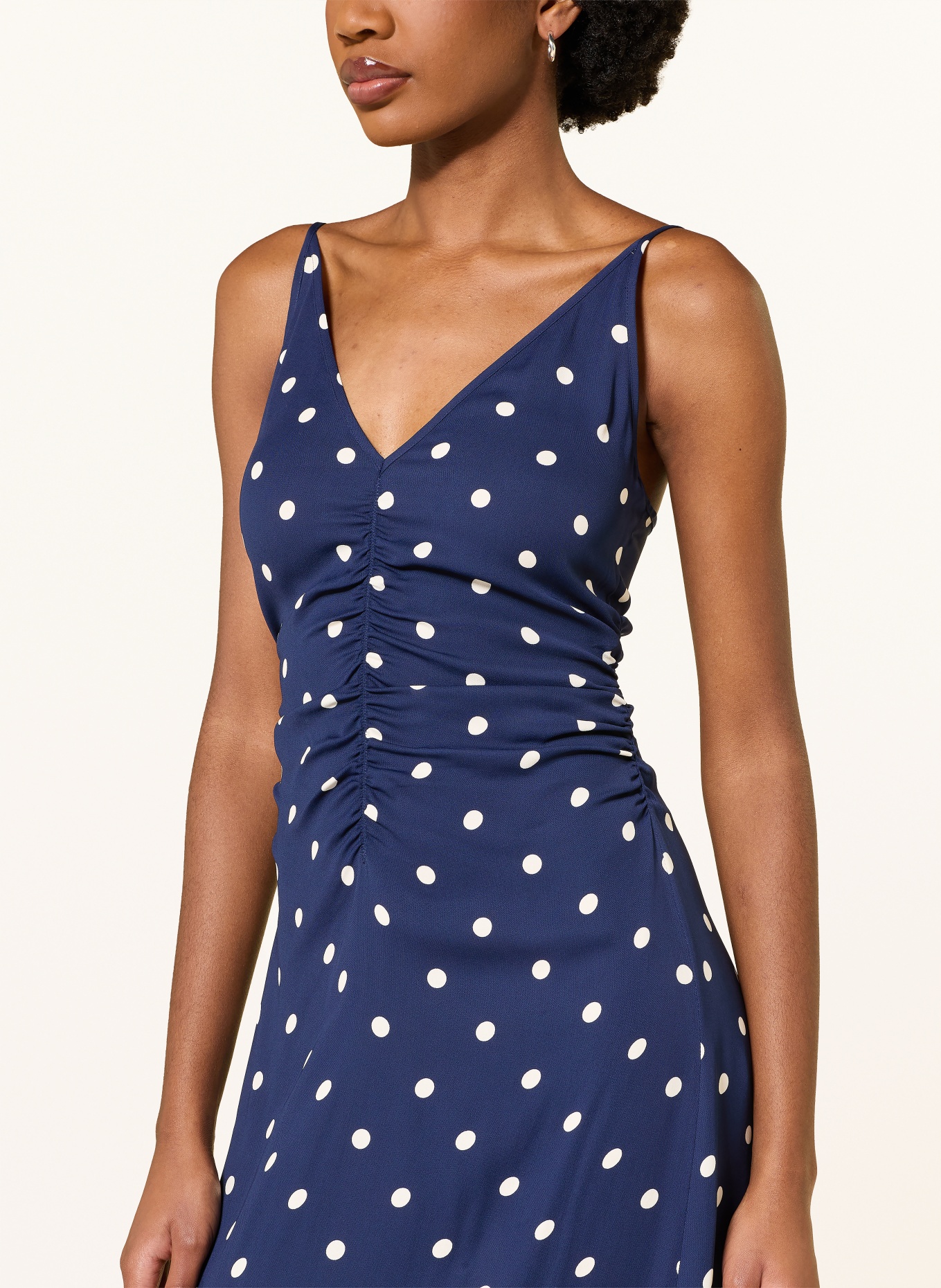 BAUM UND PFERDGARTEN ATALIA dress: DARK BLUE / WHITE