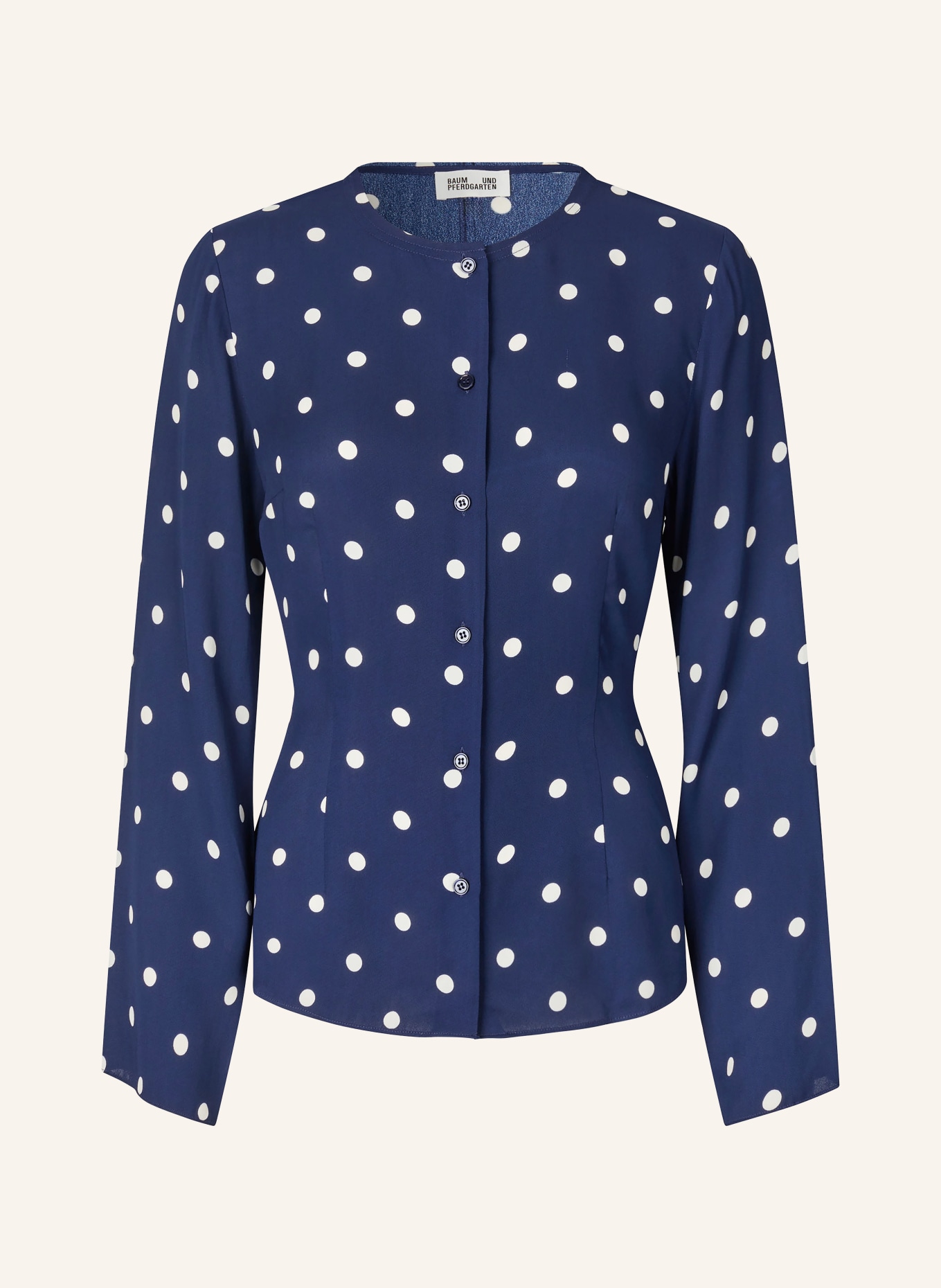 BAUM UND PFERDGARTEN Blůza MADELIE: TMAVĚ MODRÁ / BÍLÁ