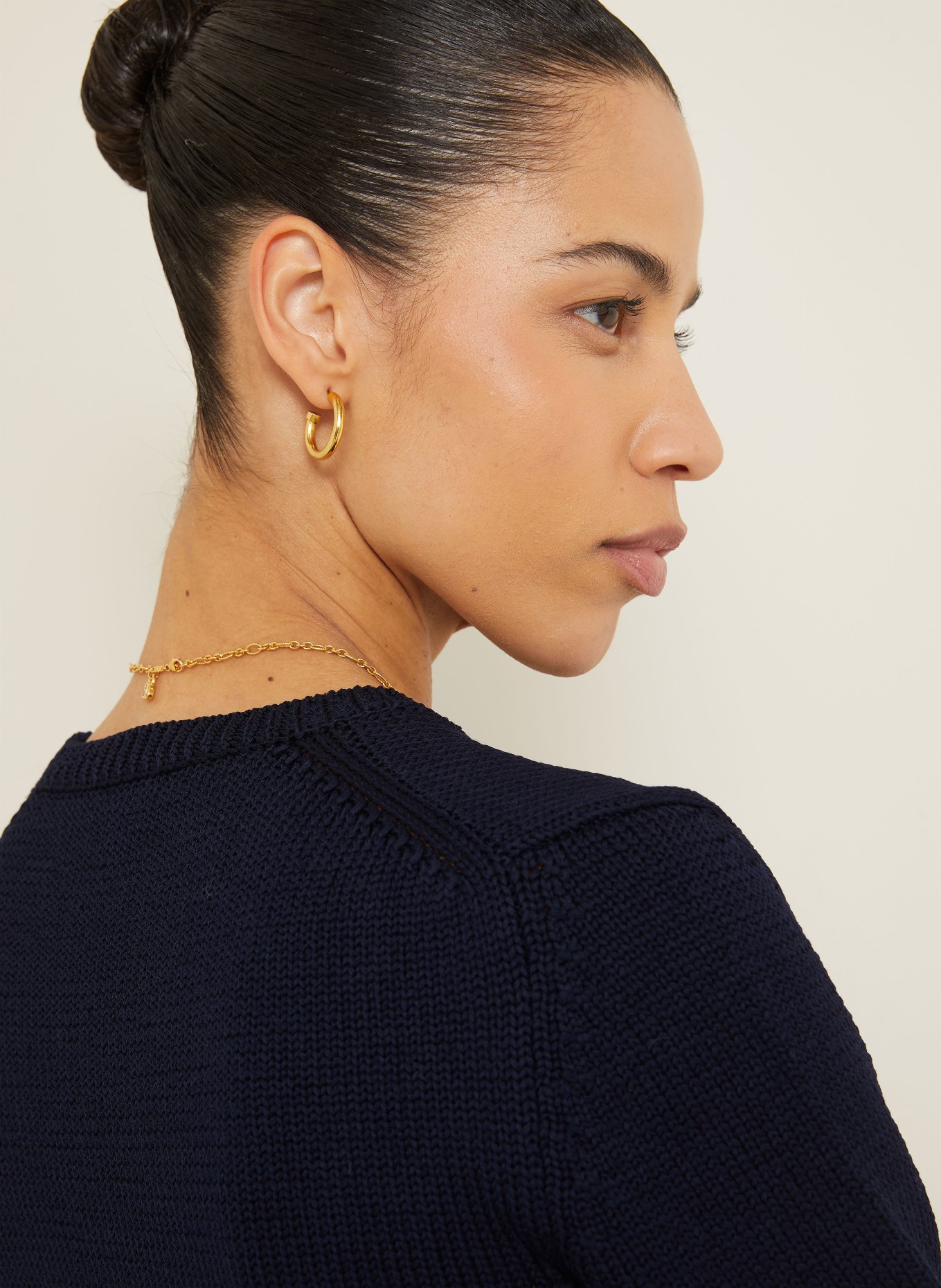 IRIS von ARNIM BARI knit shirt: DARK BLUE