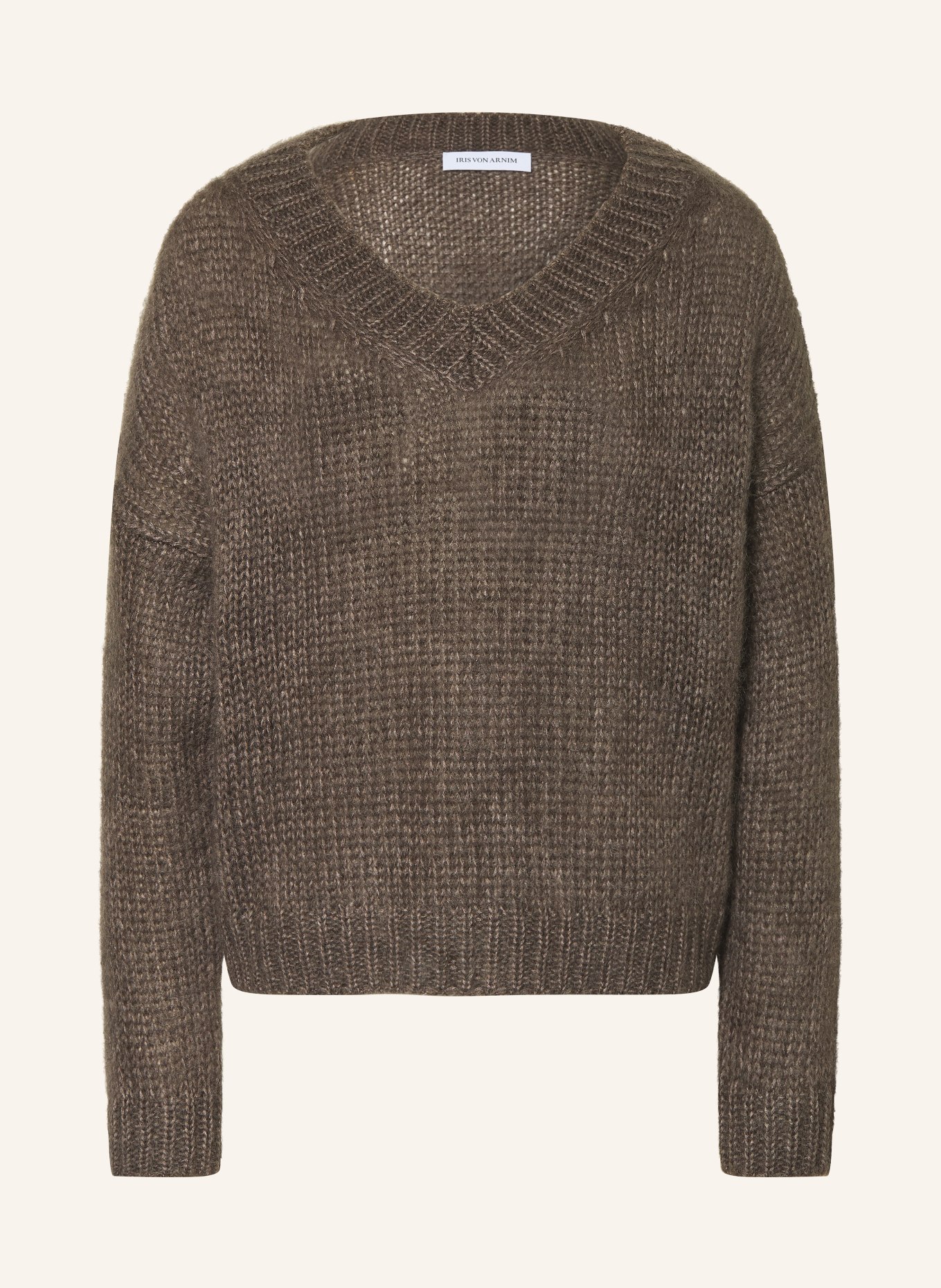 IRIS von ARNIM LAMEGO sweater with mohair and silk: TAUPE