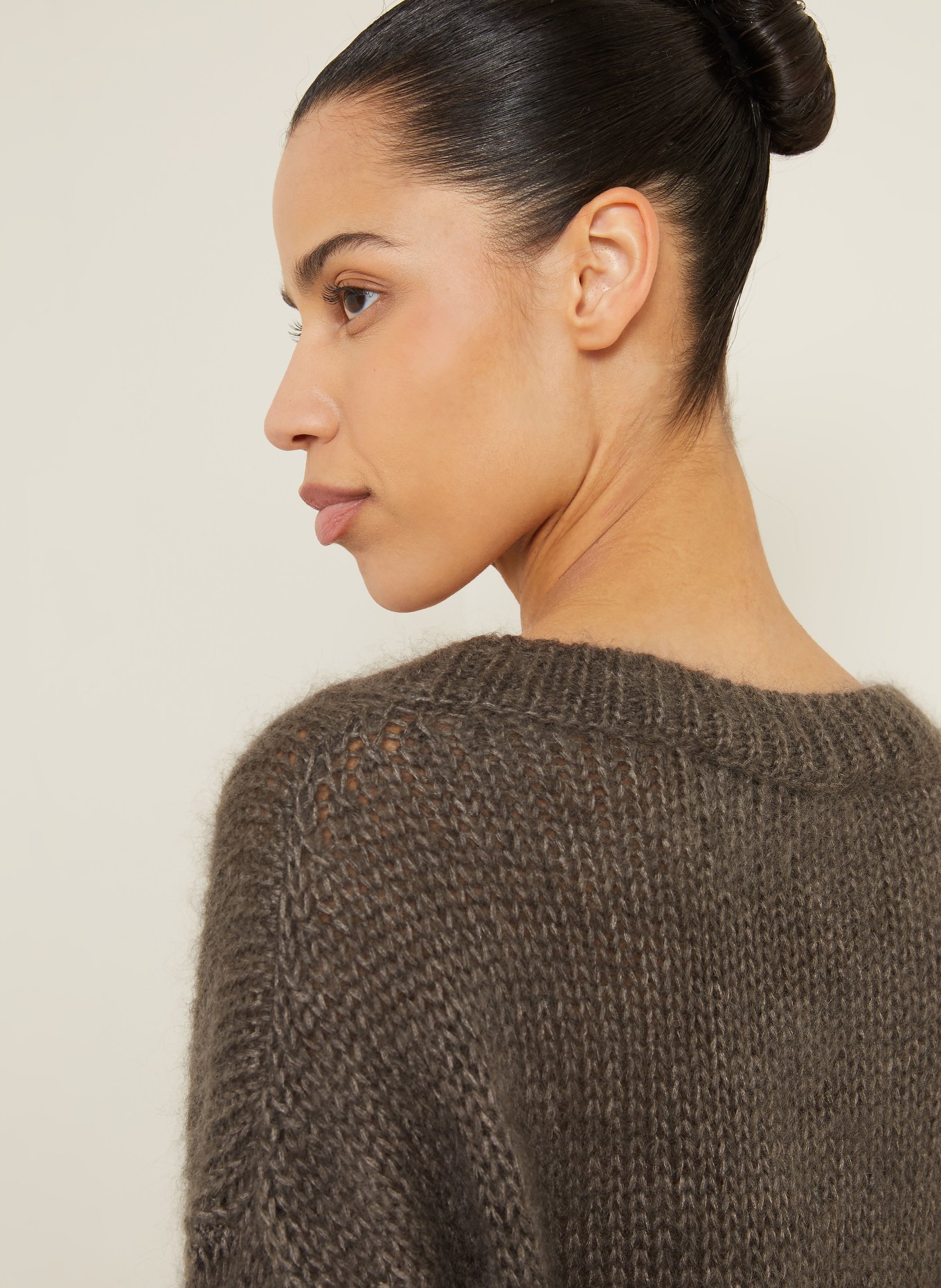 IRIS von ARNIM LAMEGO sweater with mohair and silk: TAUPE