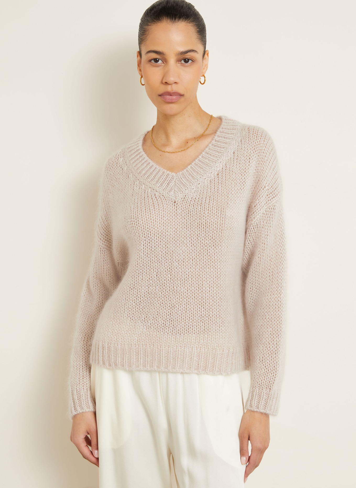 IRIS von ARNIM Pullover LAMEGO mit Mohair und Seide: ROSÉ