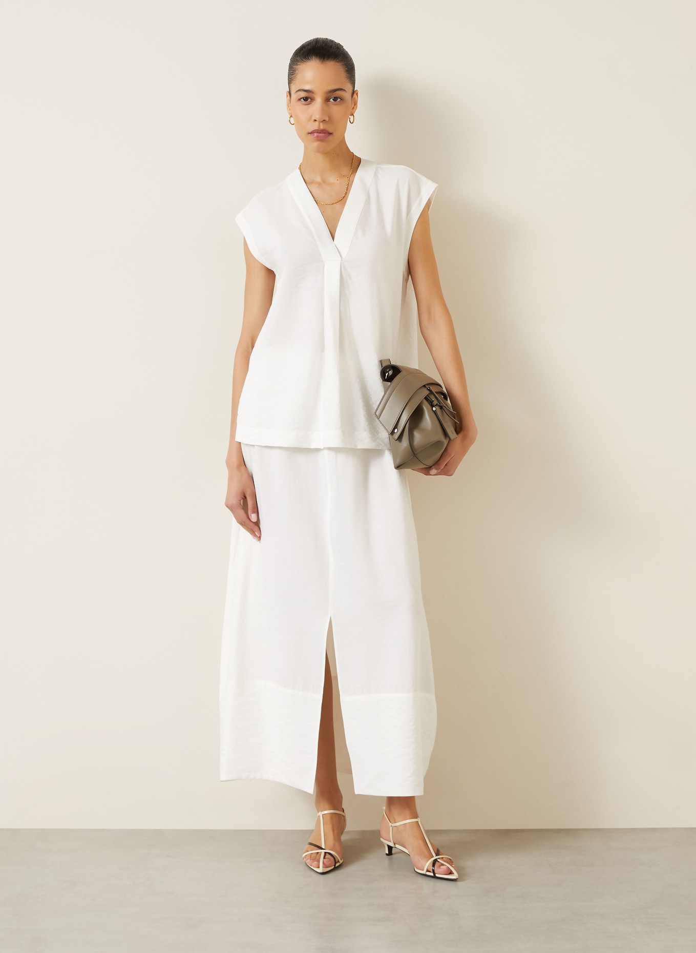 IRIS von ARNIM Silk skirt NAPOLI: WHITE