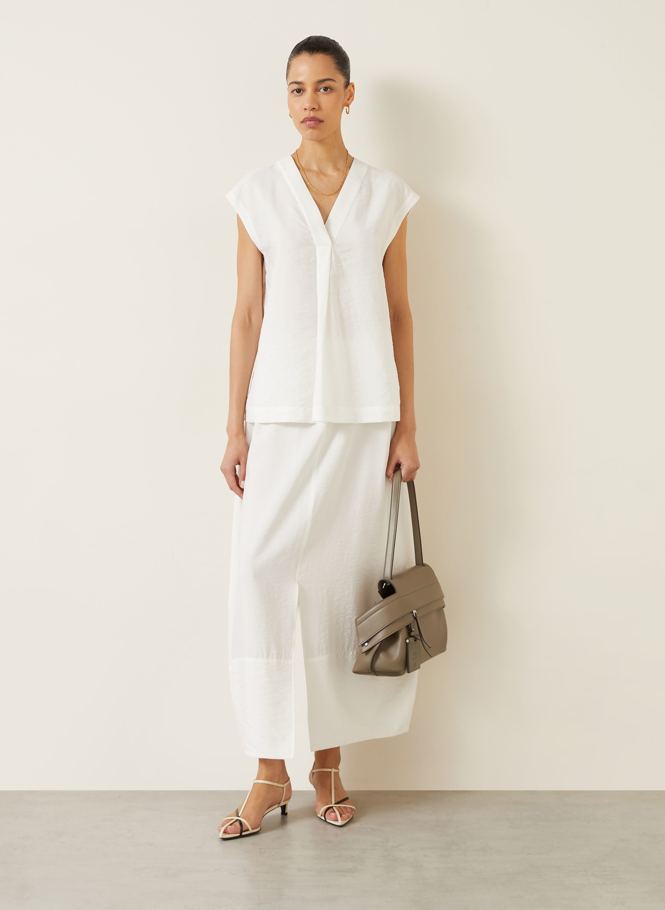 IRIS von ARNIM Blusentop NEOLANI aus Seide: WEISS