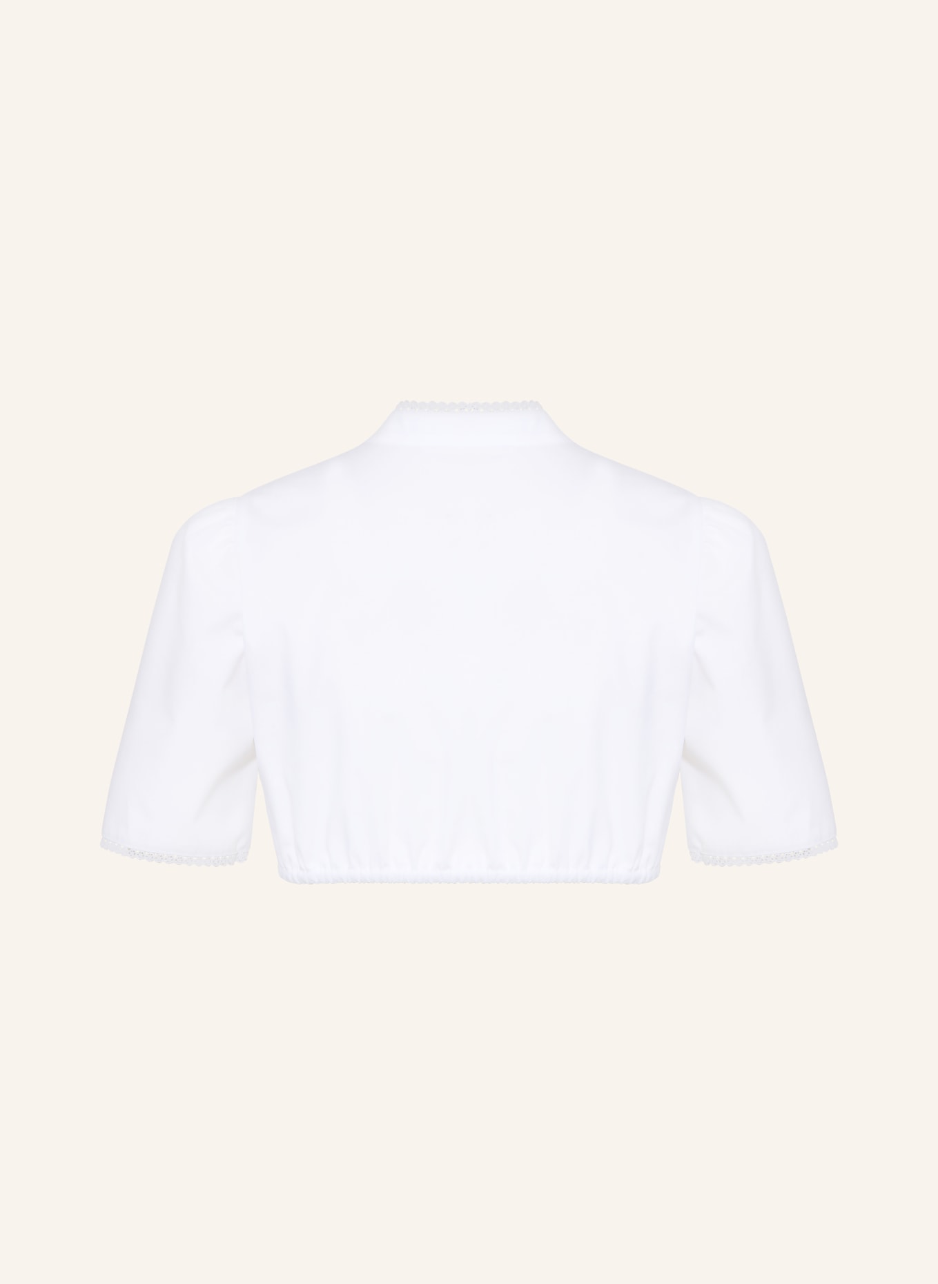 Johann & Johanna Dirndl blůza s krajkou: BÍLÁ