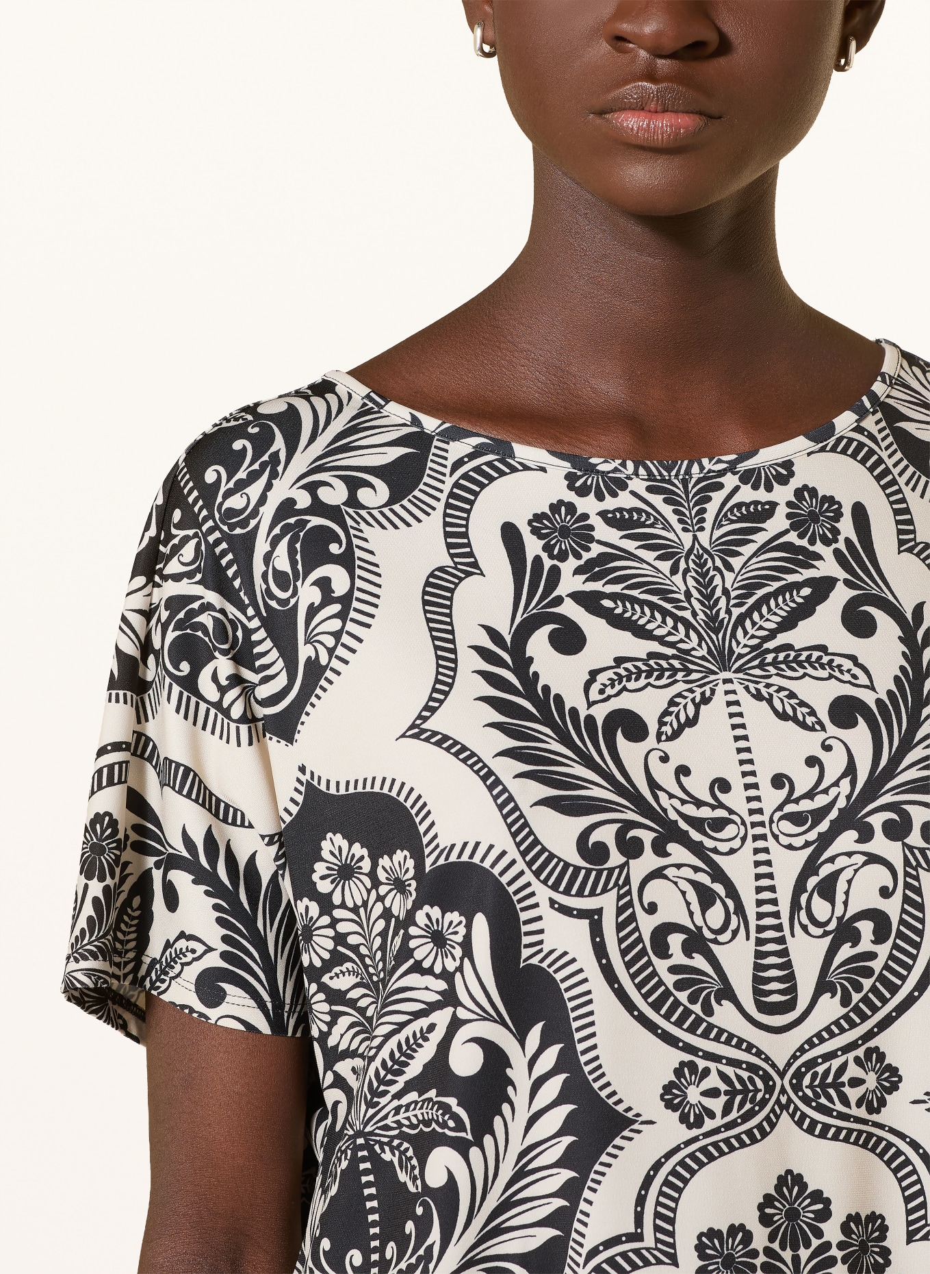 Miss Lagotte Blusenshirt: ECRU / SCHWARZ