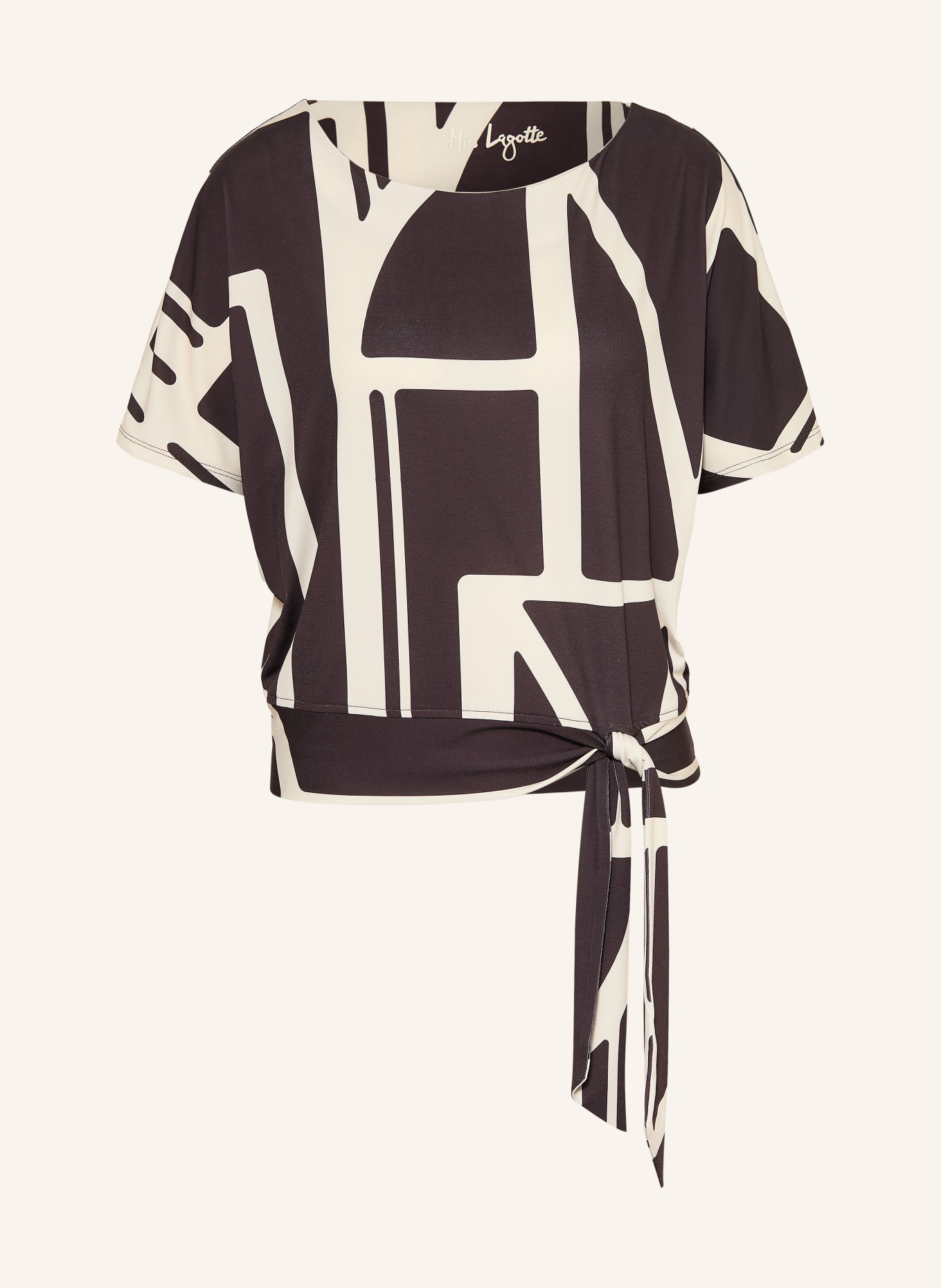 Miss Lagotte chemisier: MARRON FONCÉ / ÉCRU