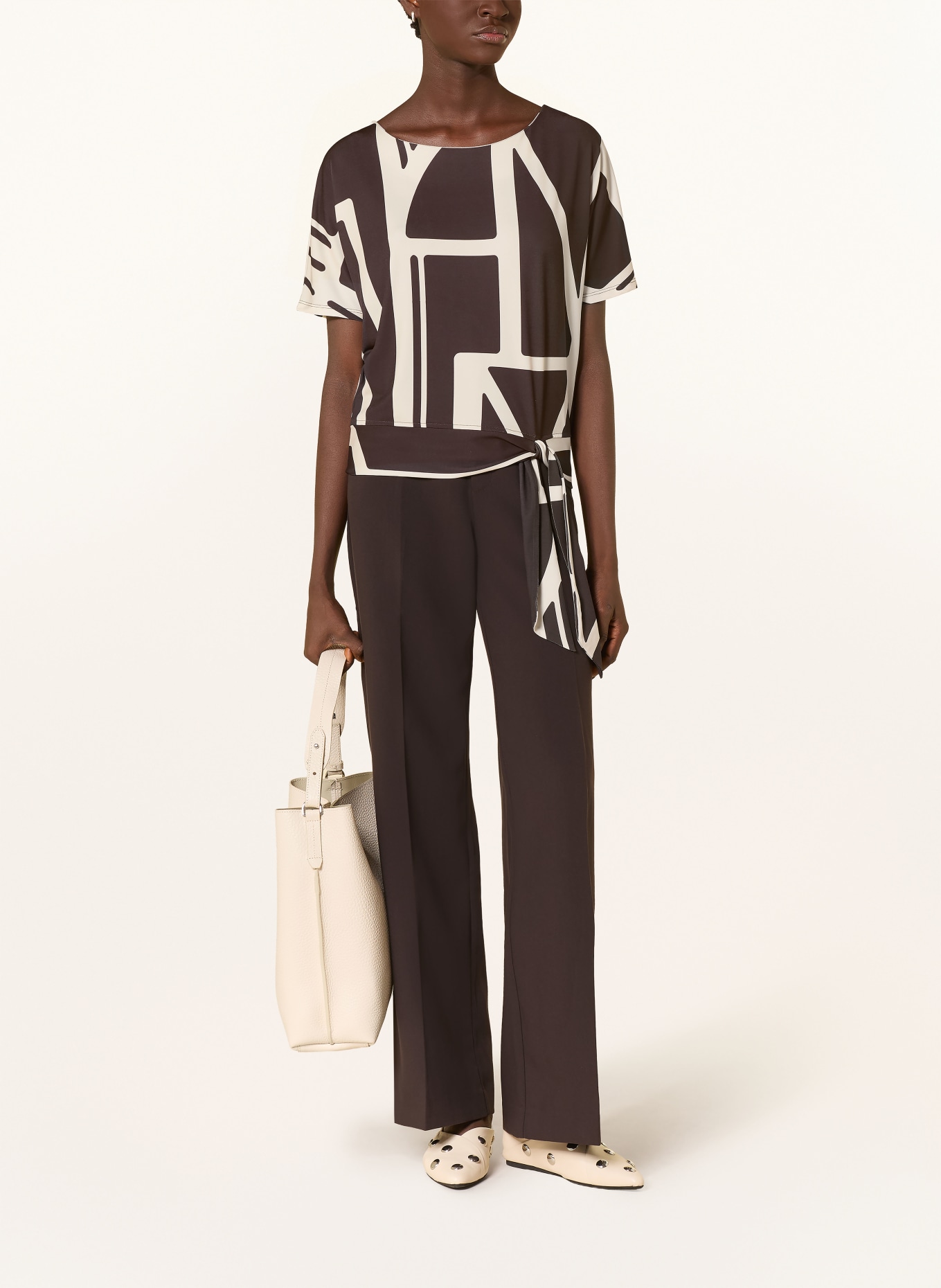 Miss Lagotte chemisier: MARRON FONCÉ / ÉCRU