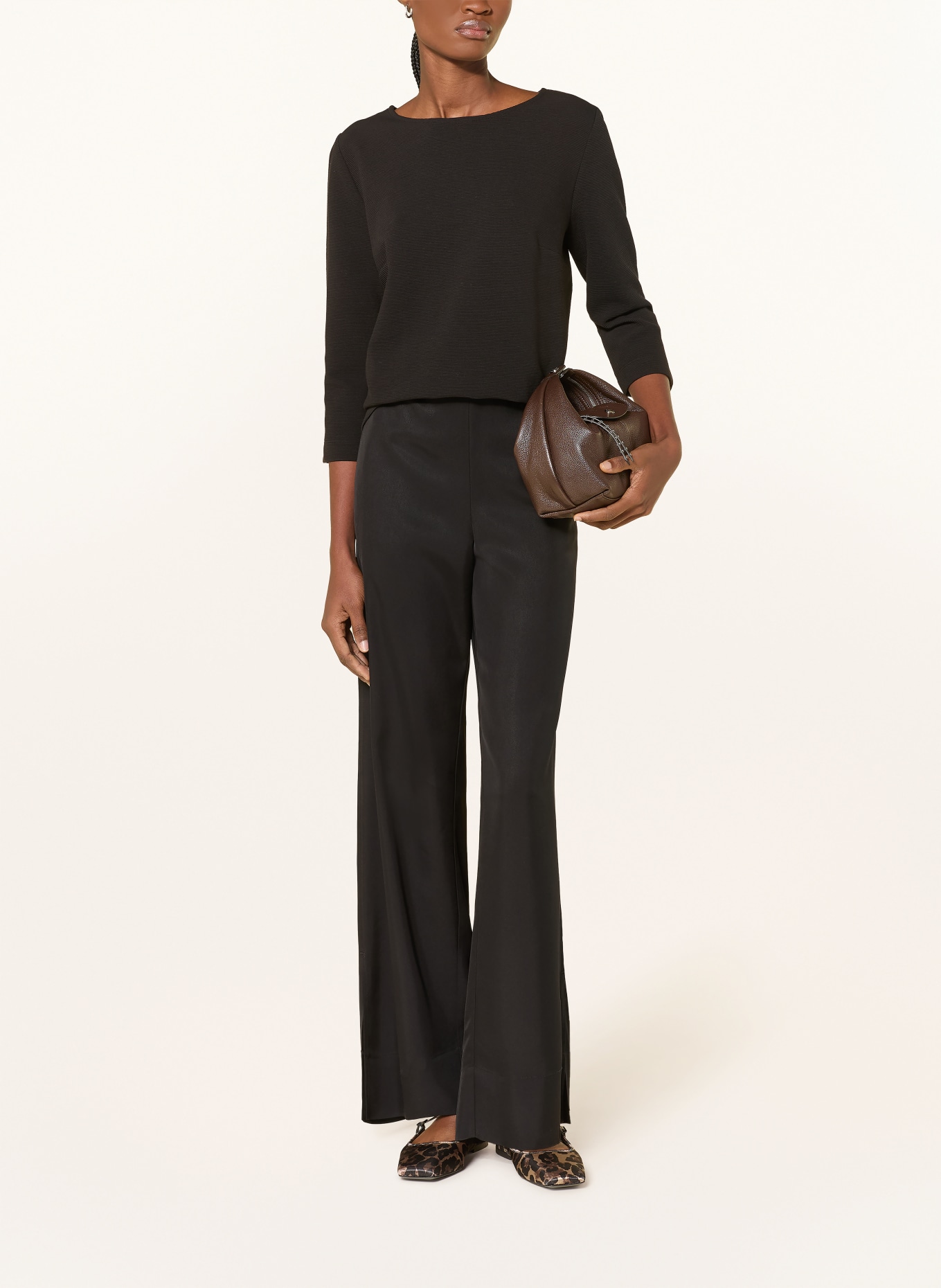 ZAÍDA Shirt mit 3/4-Arm: SCHWARZ