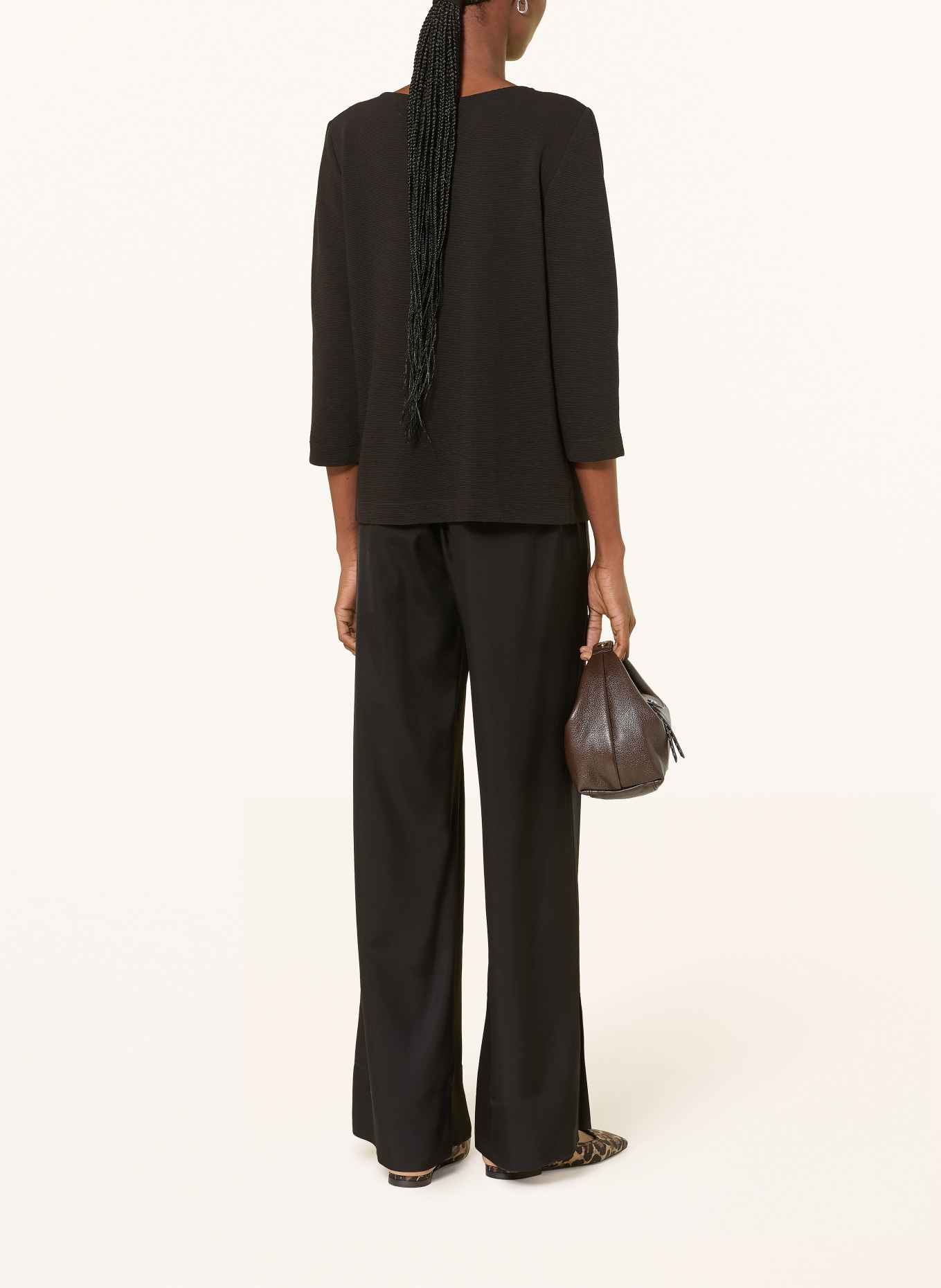 ZAÍDA Shirt mit 3/4-Arm: SCHWARZ