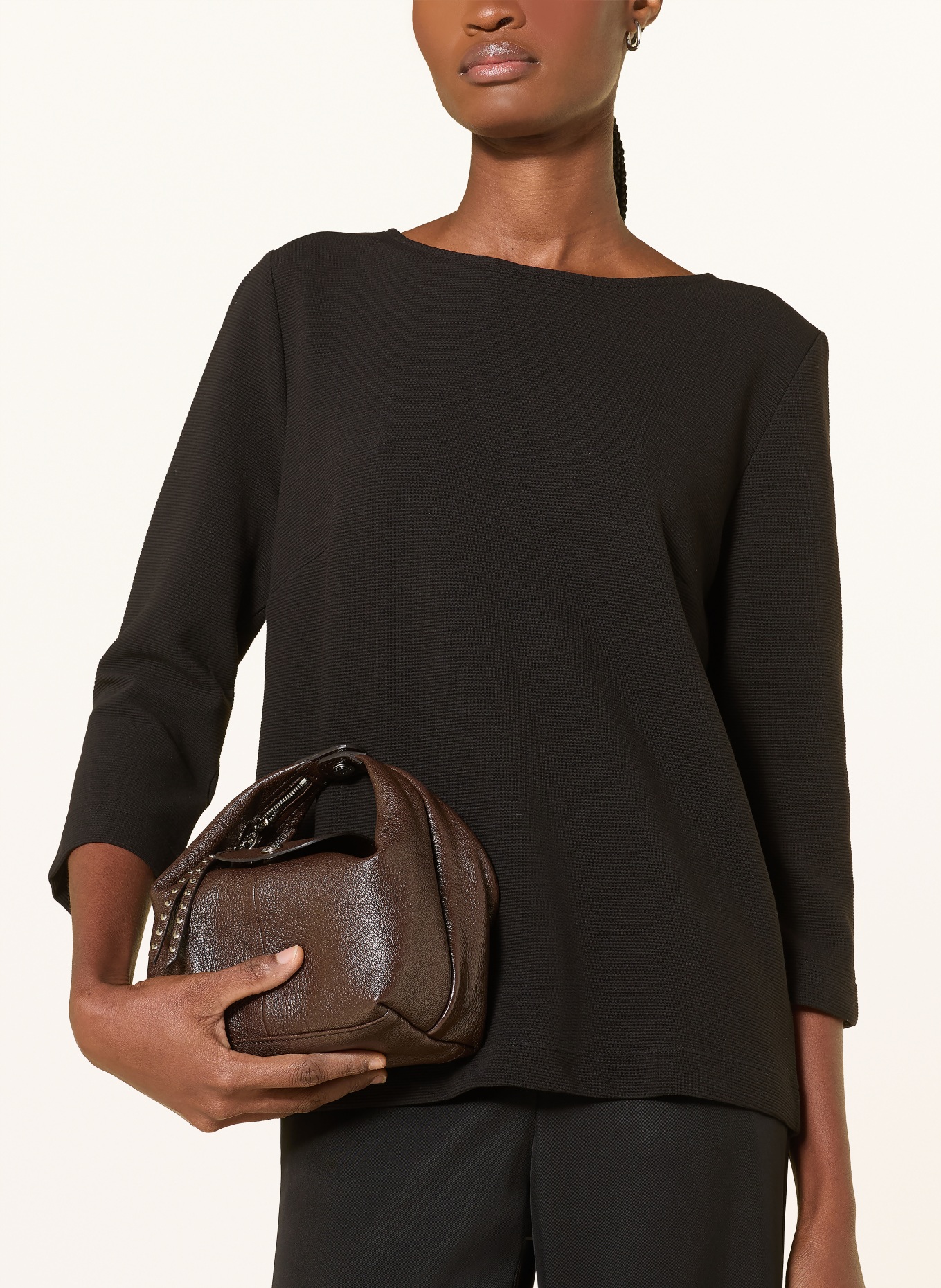 ZAÍDA Shirt mit 3/4-Arm: SCHWARZ