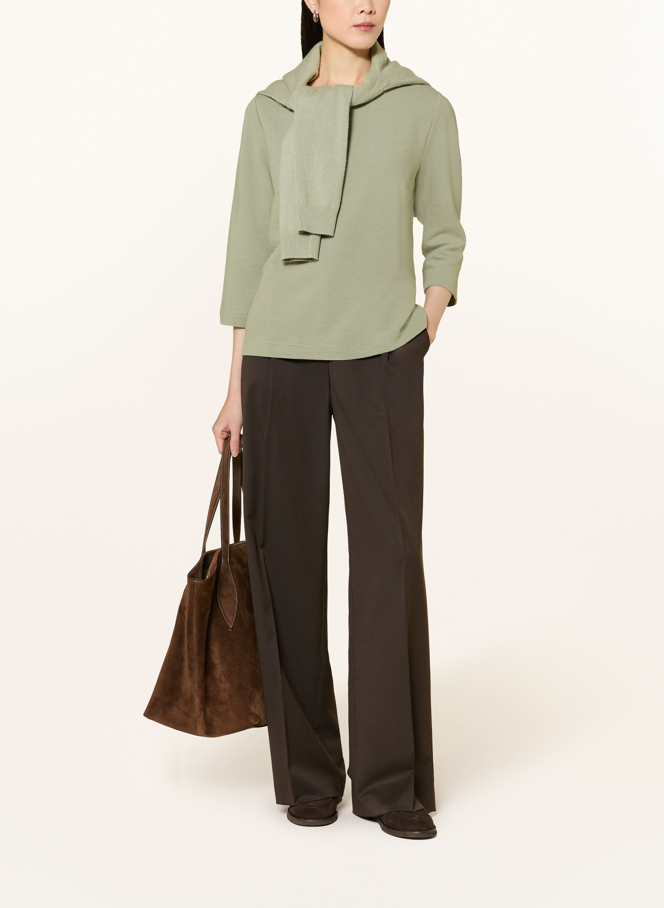 ZAÍDA Shirt mit 3/4-Arm: OLIV