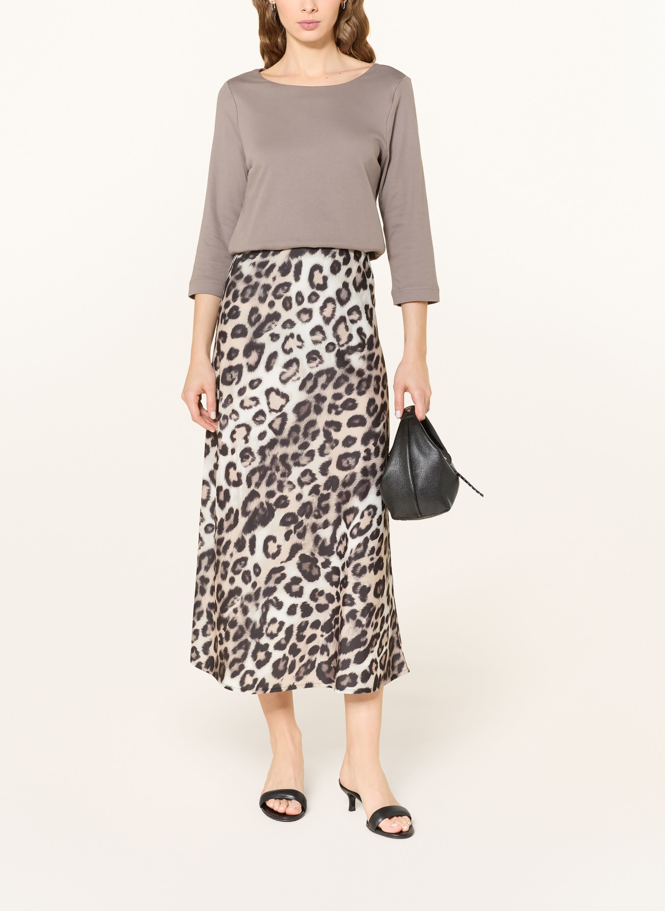 ZAÍDA Tričko s 3/4 rukávem: ČERNOŠEDÁ