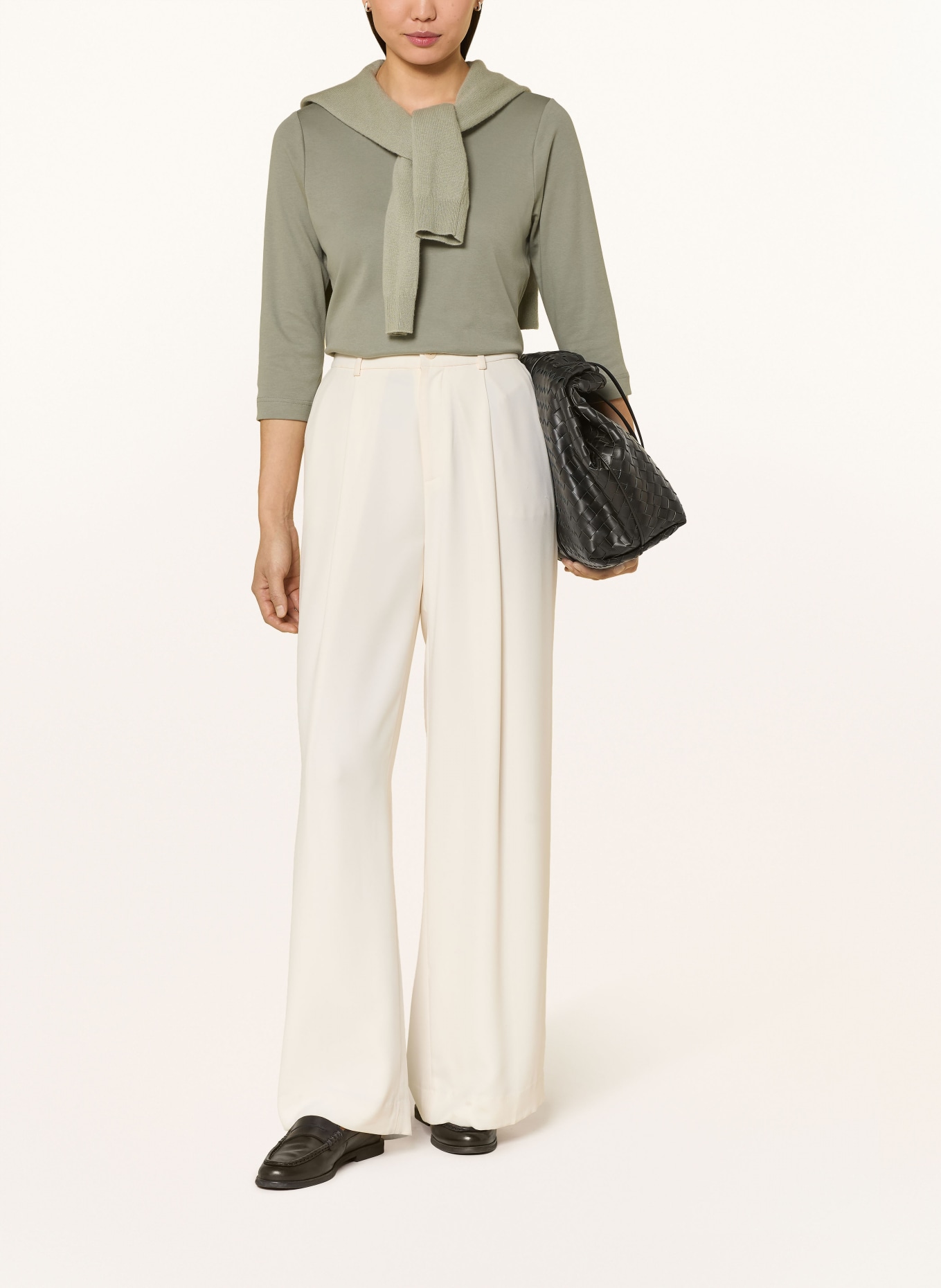 ZAÍDA Tričko s 3/4 rukávem: OLIVOVÁ