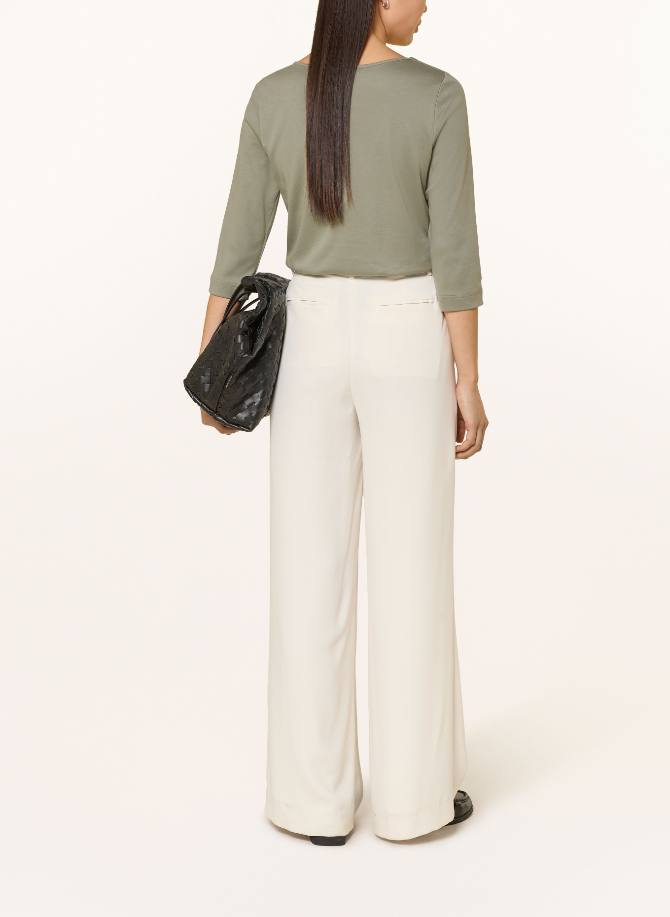 ZAÍDA Tričko s 3/4 rukávem: OLIVOVÁ