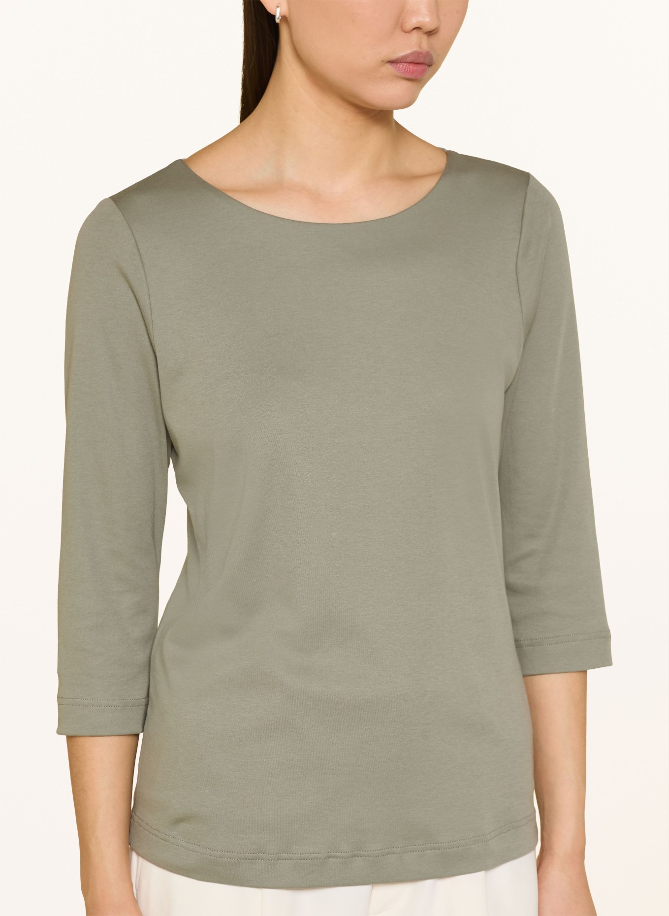 ZAÍDA Tričko s 3/4 rukávem: OLIVOVÁ