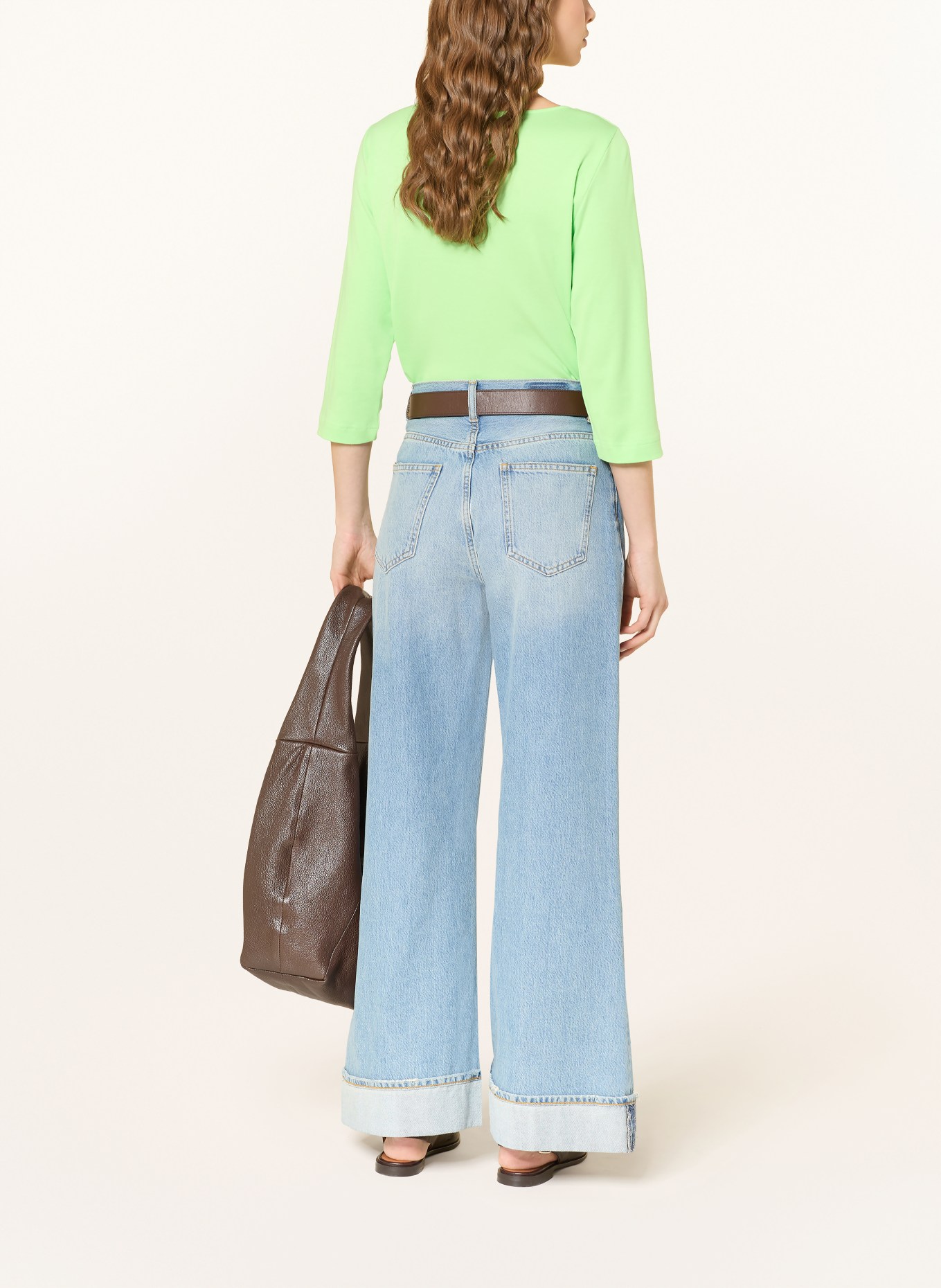 ZAÍDA Shirt mit 3/4-Arm: HELLGRÜN