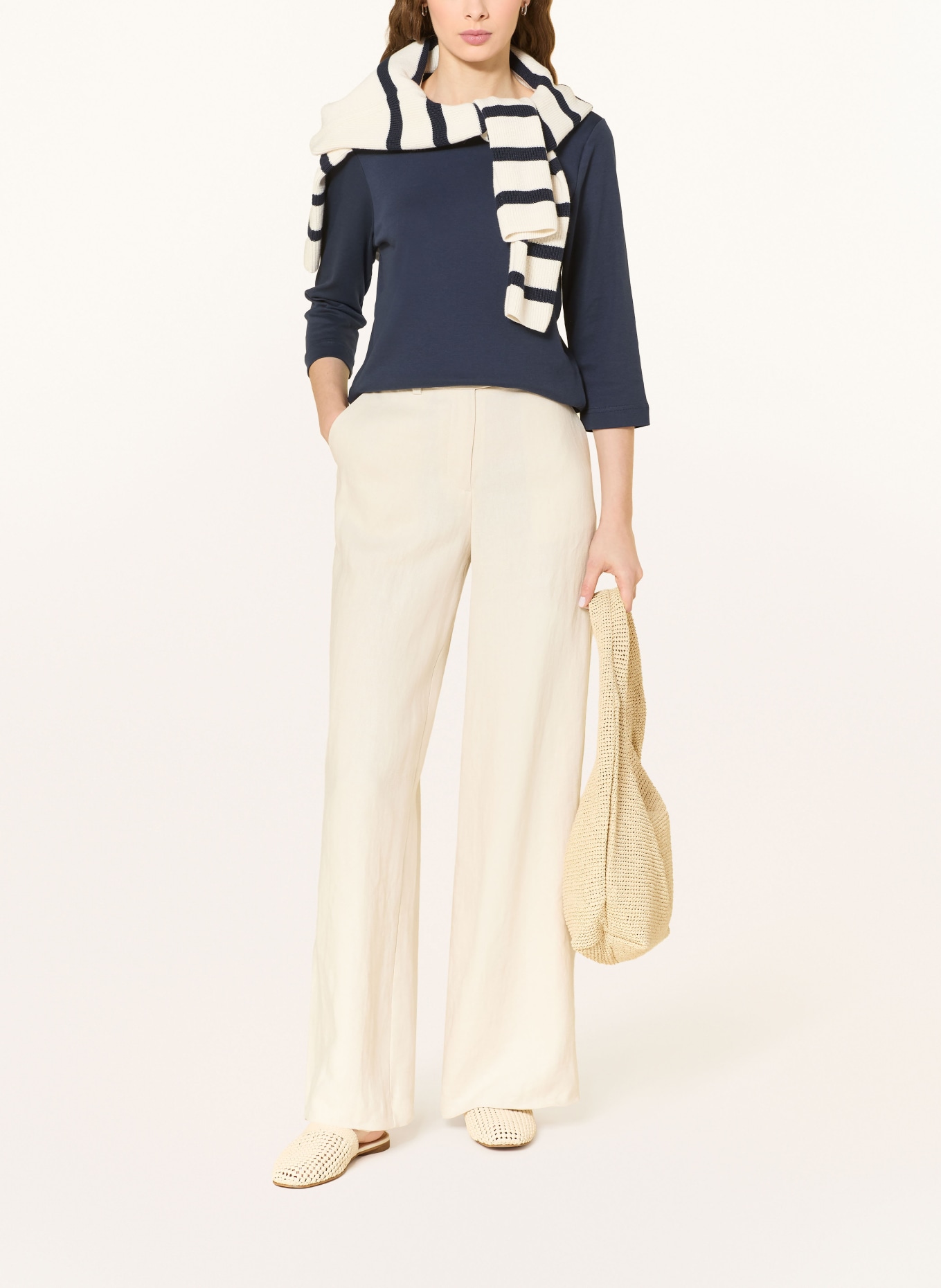 ZAÍDA Tričko s 3/4 rukávem: TMAVĚ MODRÁ