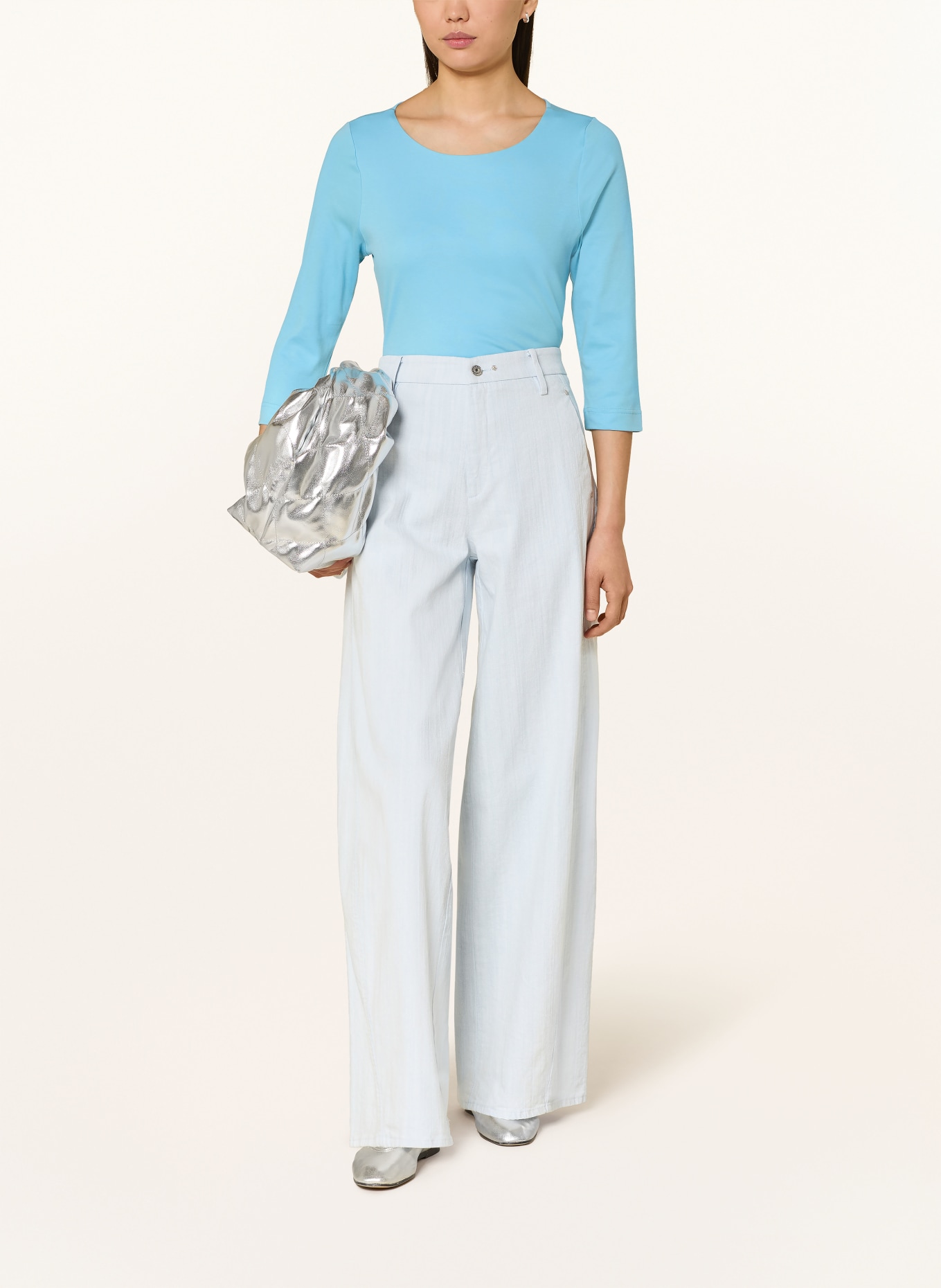 ZAÍDA Shirt mit 3/4-Arm: HELLBLAU