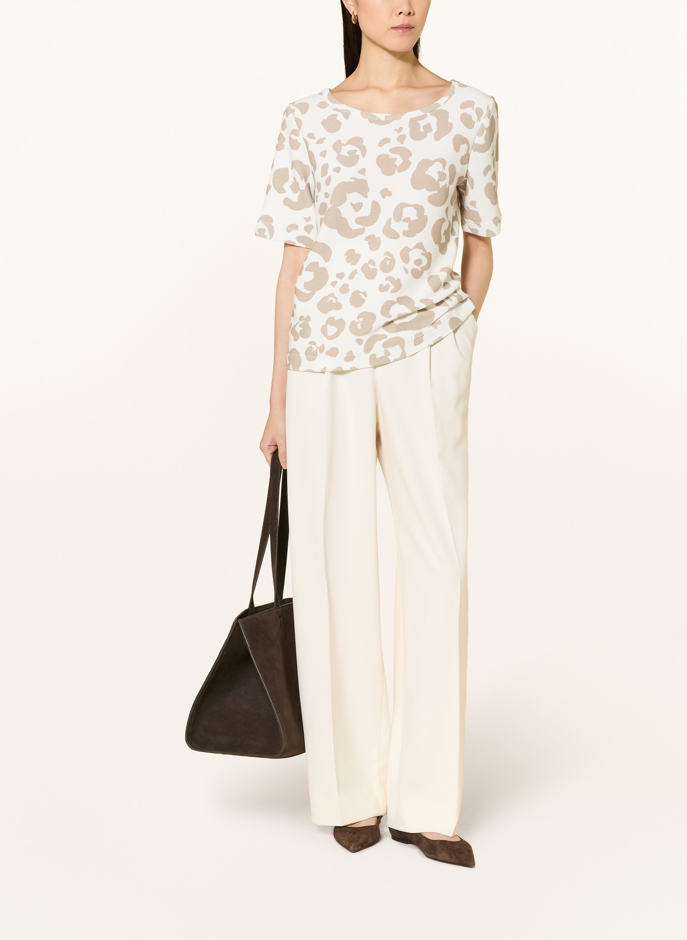 ZAÍDA T-shirt: CREAM / TAUPE