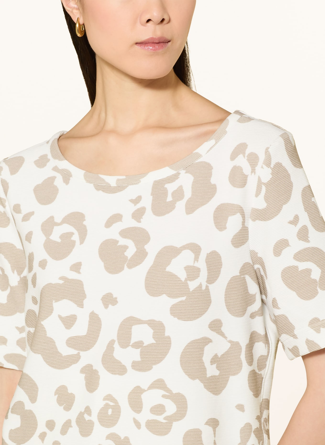 ZAÍDA T-shirt: CREAM / TAUPE