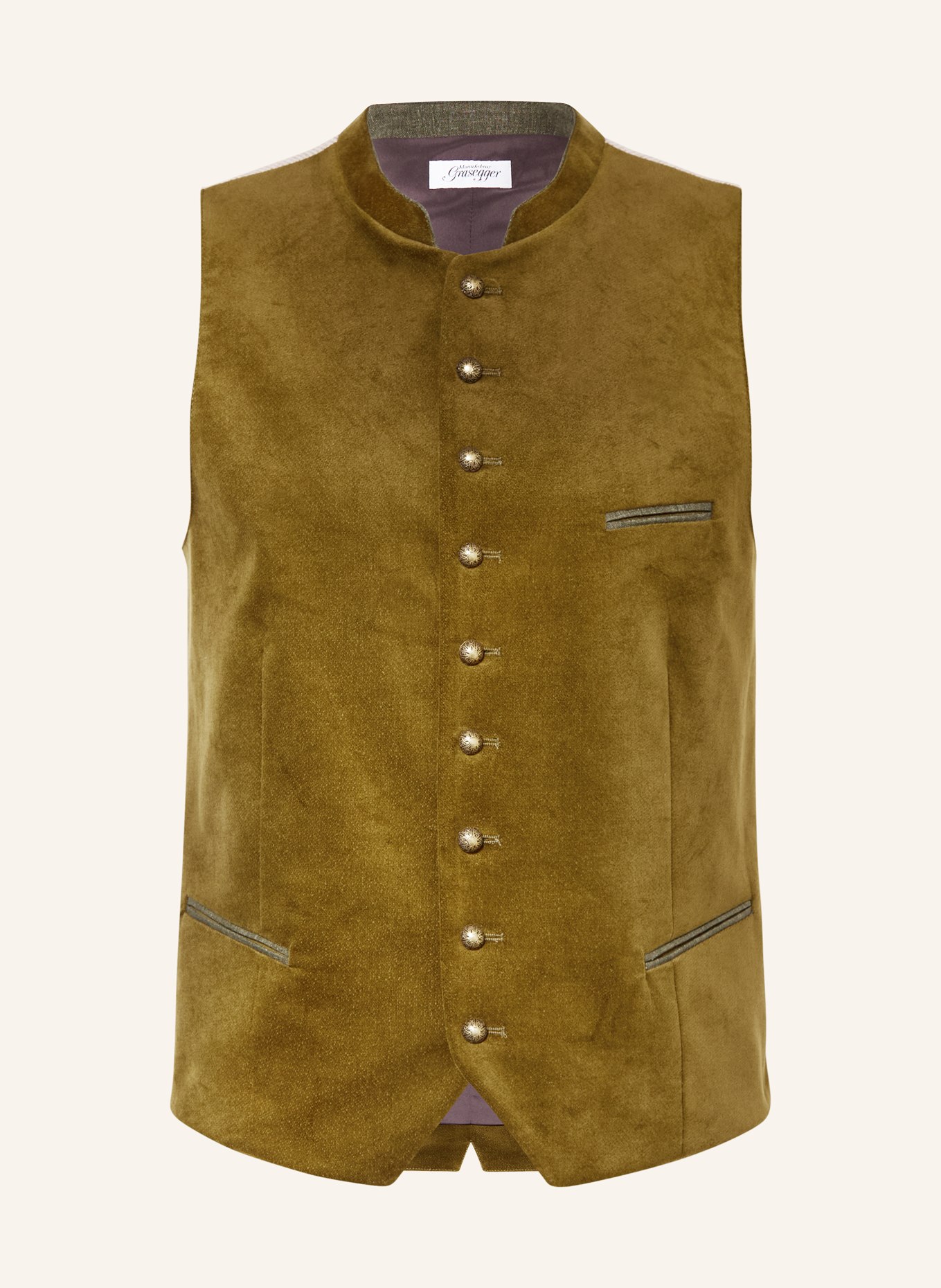 Grasegger Sukně KREUZER z sametu: OLIVOVÁ / ČERNOŠEDÁ