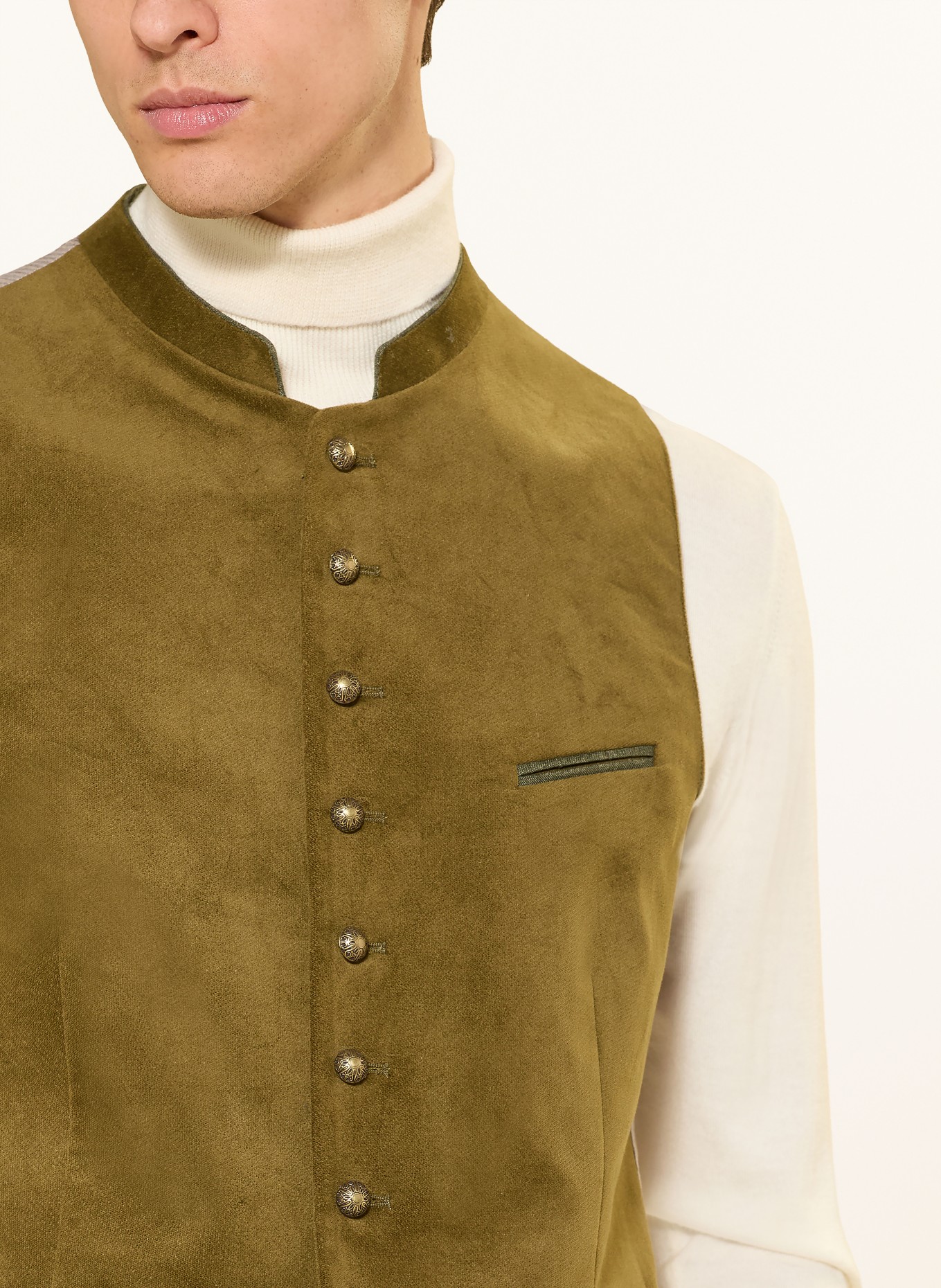 Grasegger Sukně KREUZER z sametu: OLIVOVÁ / ČERNOŠEDÁ