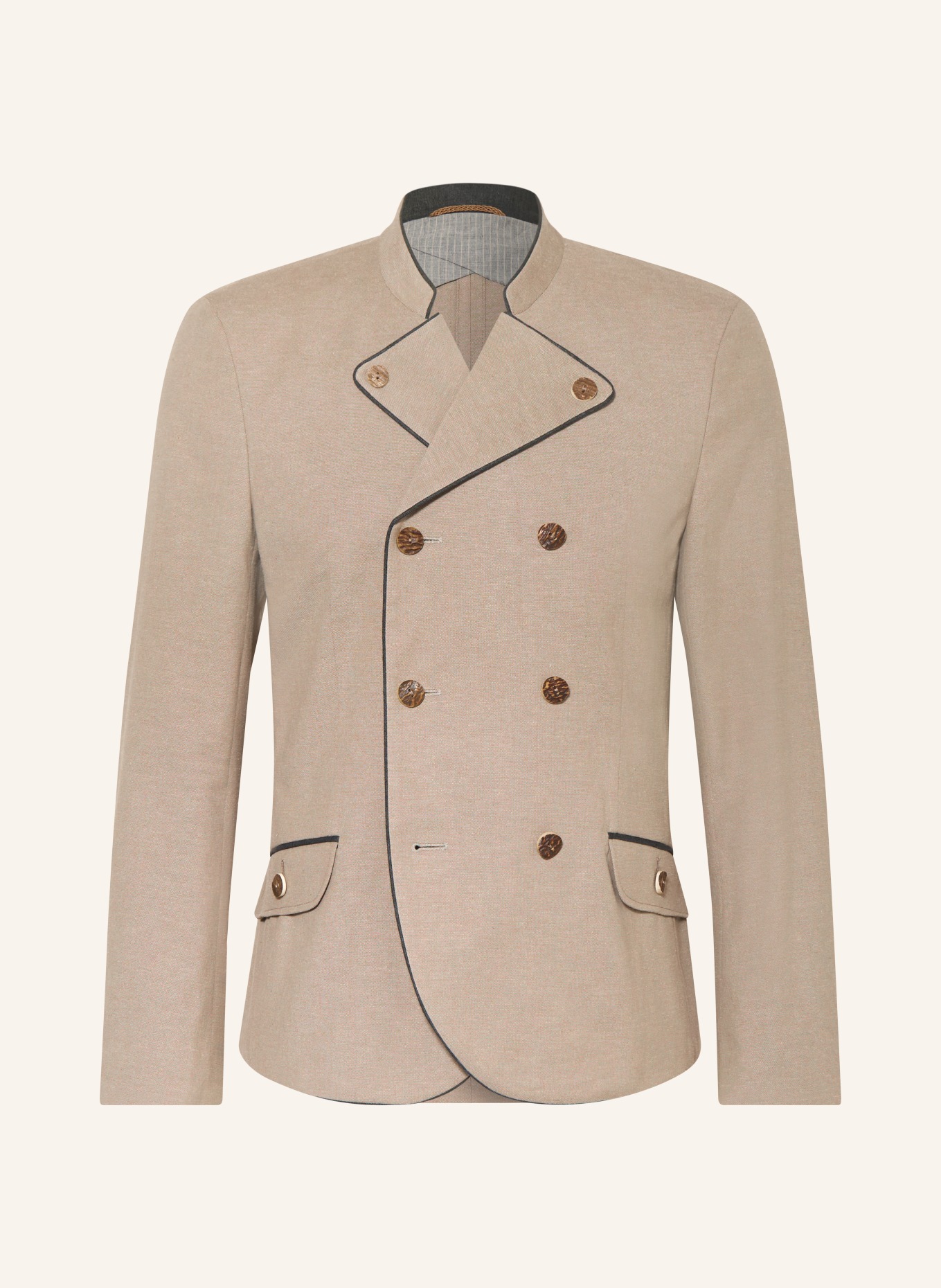 Grasegger Janker NAUDERS mit Leinen: BEIGE / DUNKELGRAU