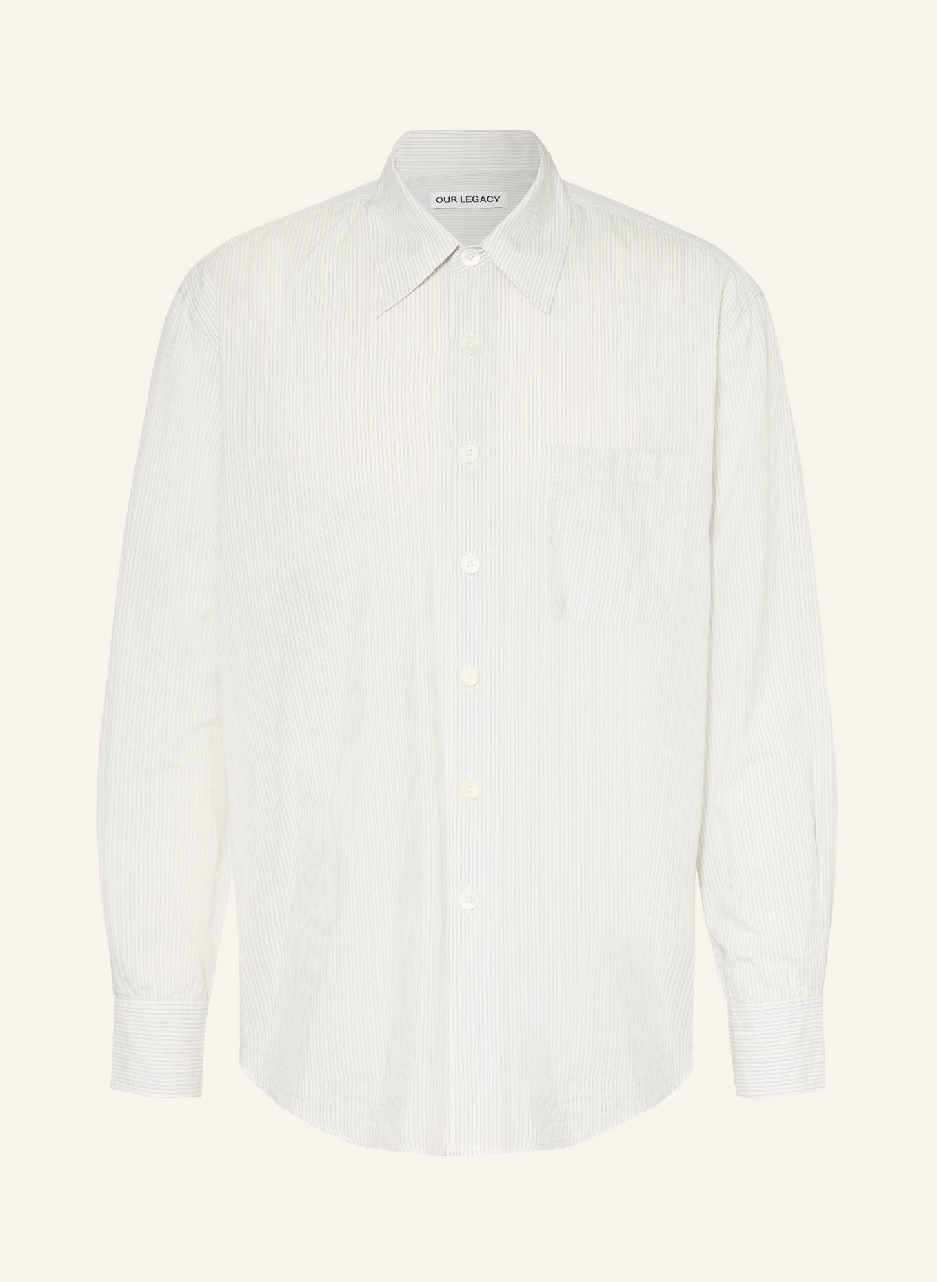 OUR LEGACY Hemd Comfort Fit: BLAU / ECRU