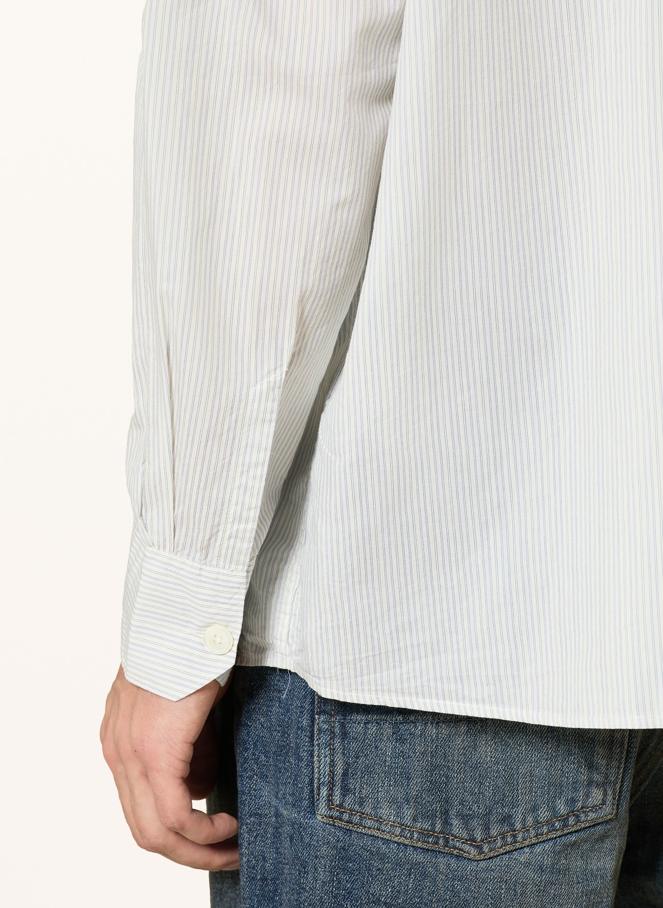 OUR LEGACY Hemd Comfort Fit: BLAU / ECRU