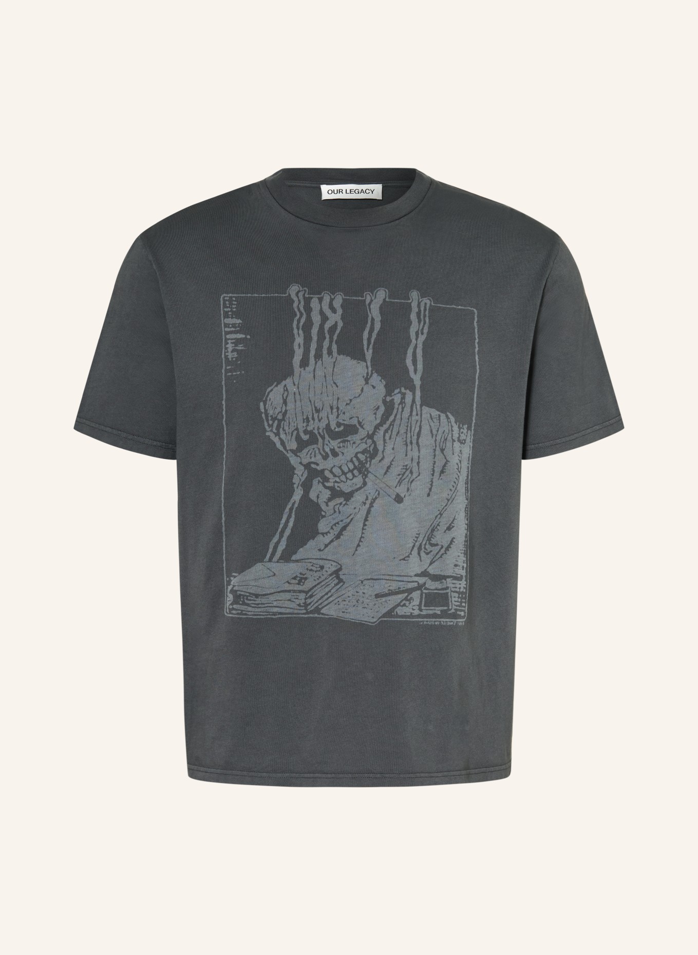 OUR LEGACY T-Shirt: DUNKELGRAU / GRAU
