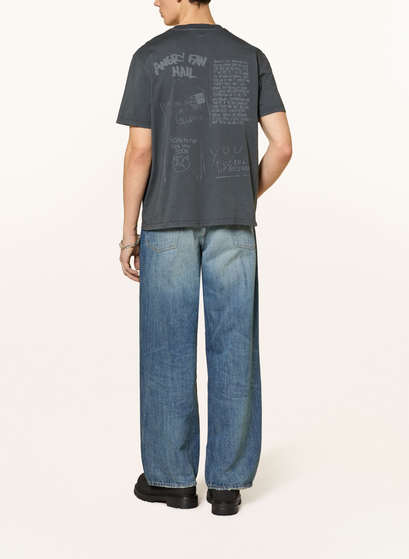 OUR LEGACY T-Shirt: DUNKELGRAU / GRAU