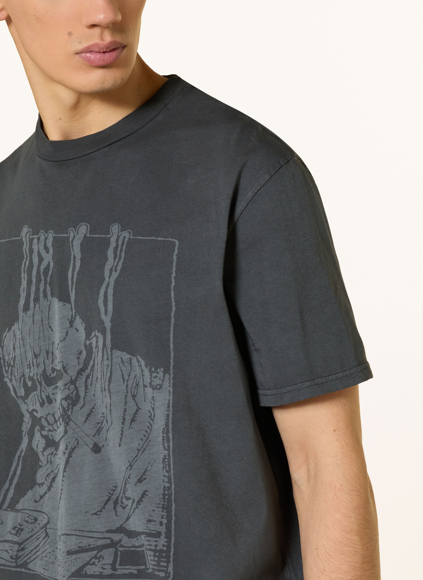 OUR LEGACY T-Shirt: DUNKELGRAU / GRAU