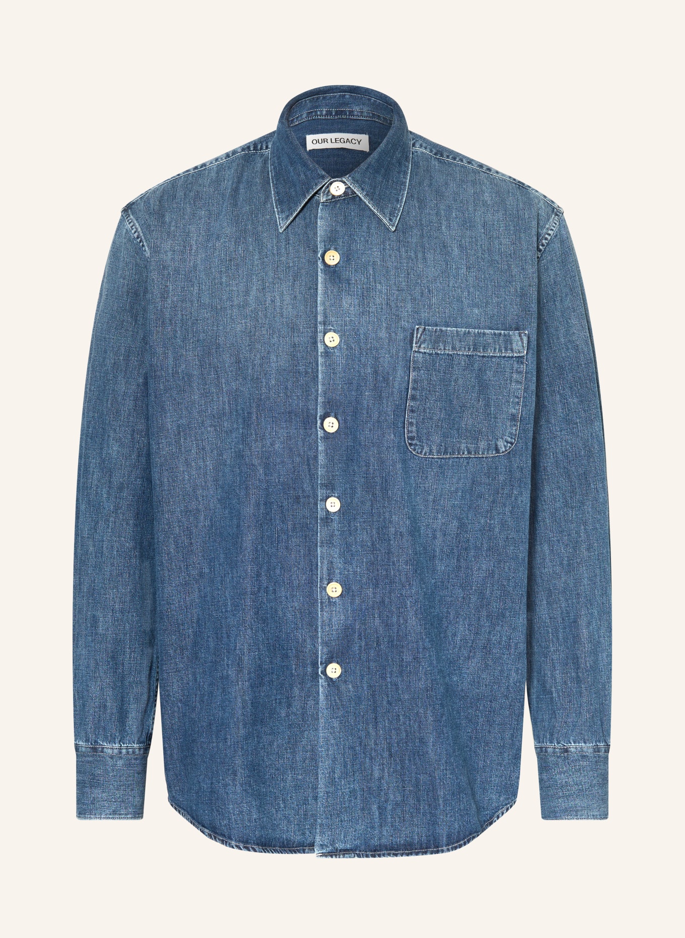 OUR LEGACY Jeanshemd ABOVE Comfort Fit: DUNKELBLAU
