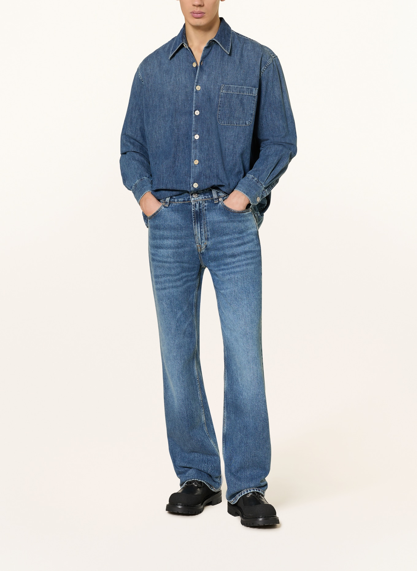 OUR LEGACY Jeanshemd ABOVE Comfort Fit: DUNKELBLAU