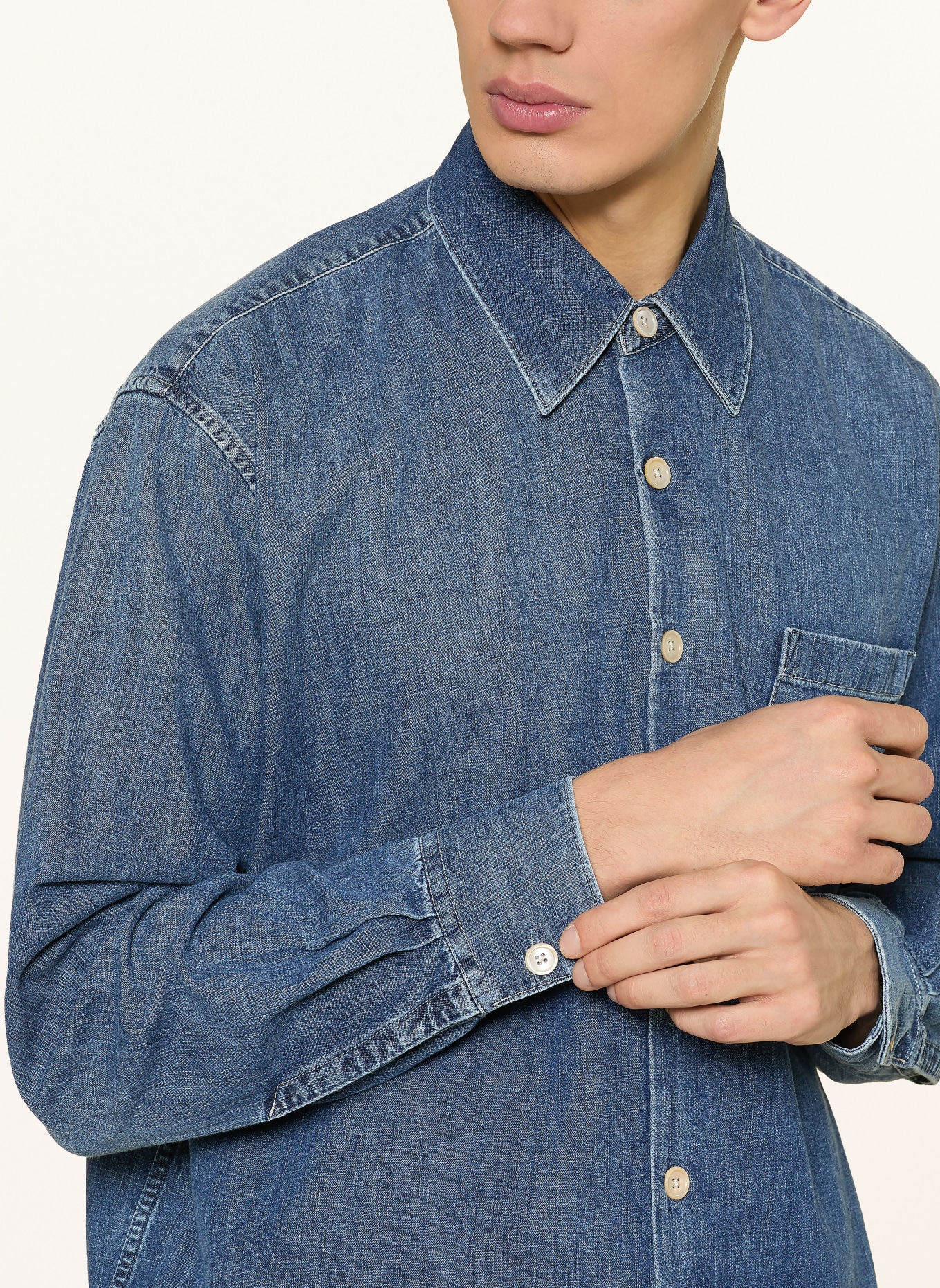 OUR LEGACY Jeanshemd ABOVE Comfort Fit: DUNKELBLAU