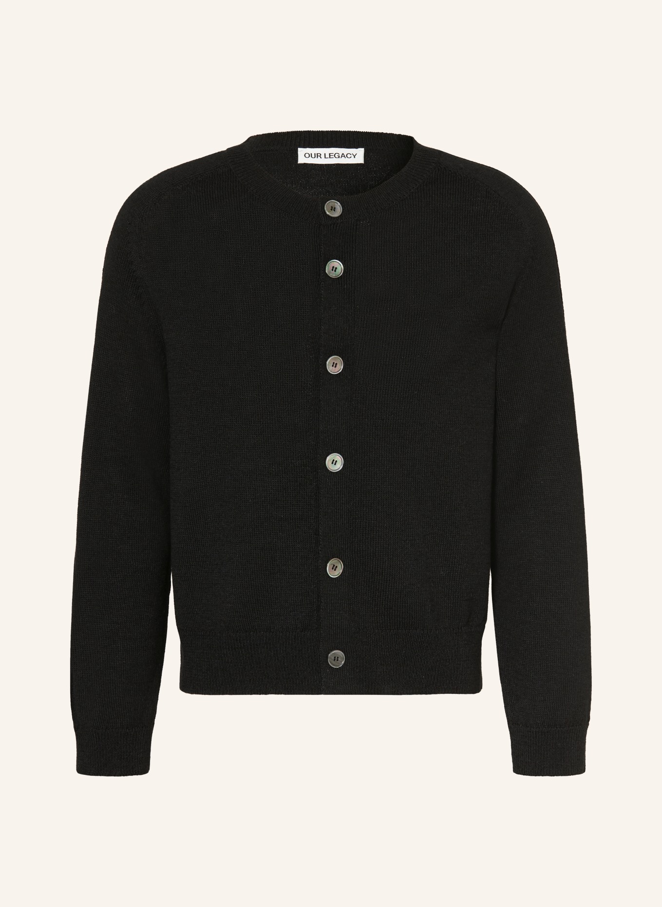 OUR LEGACY Strickjacke: SCHWARZ
