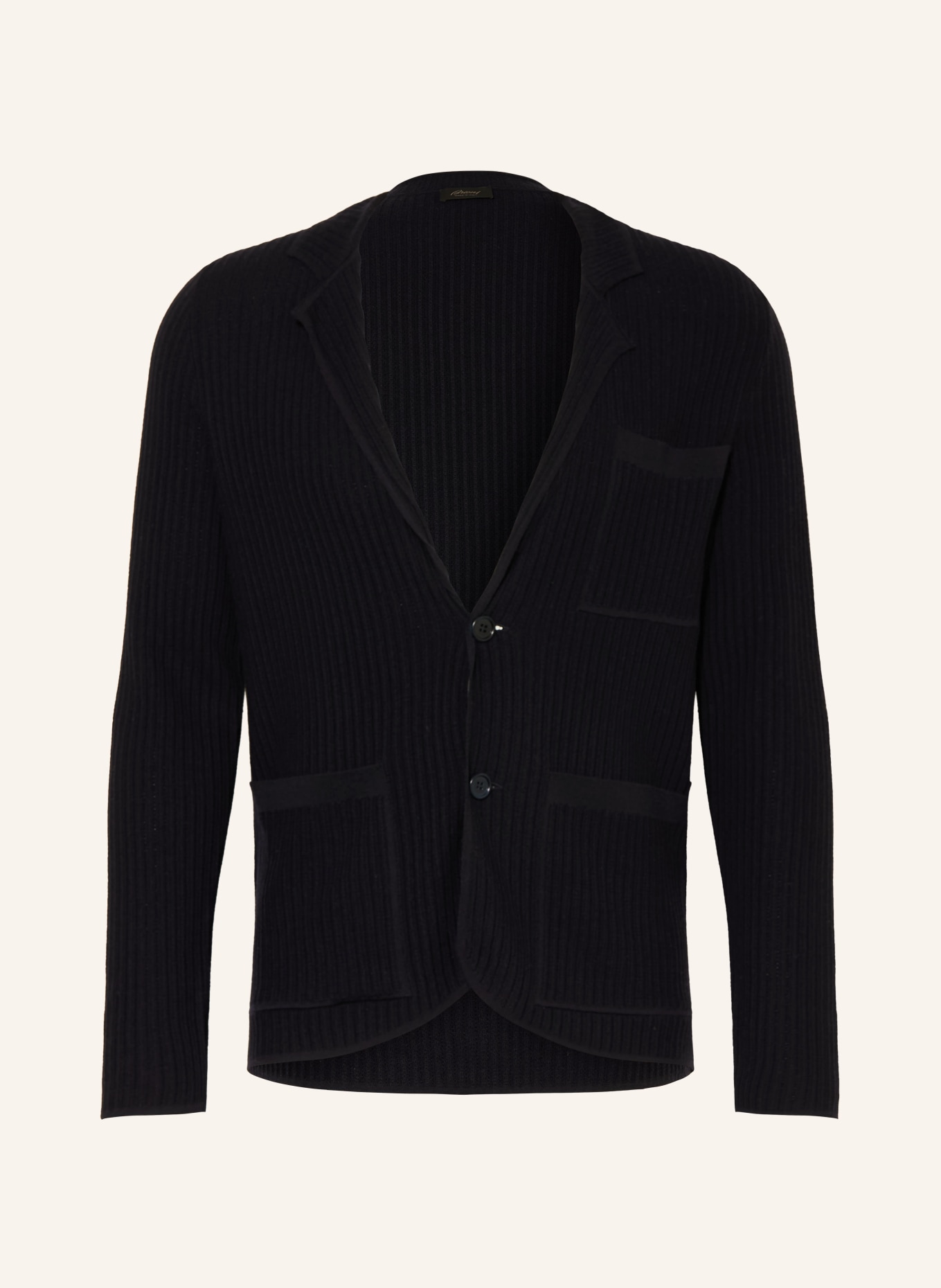 Brioni Regular fit knit jacket: DARK BLUE
