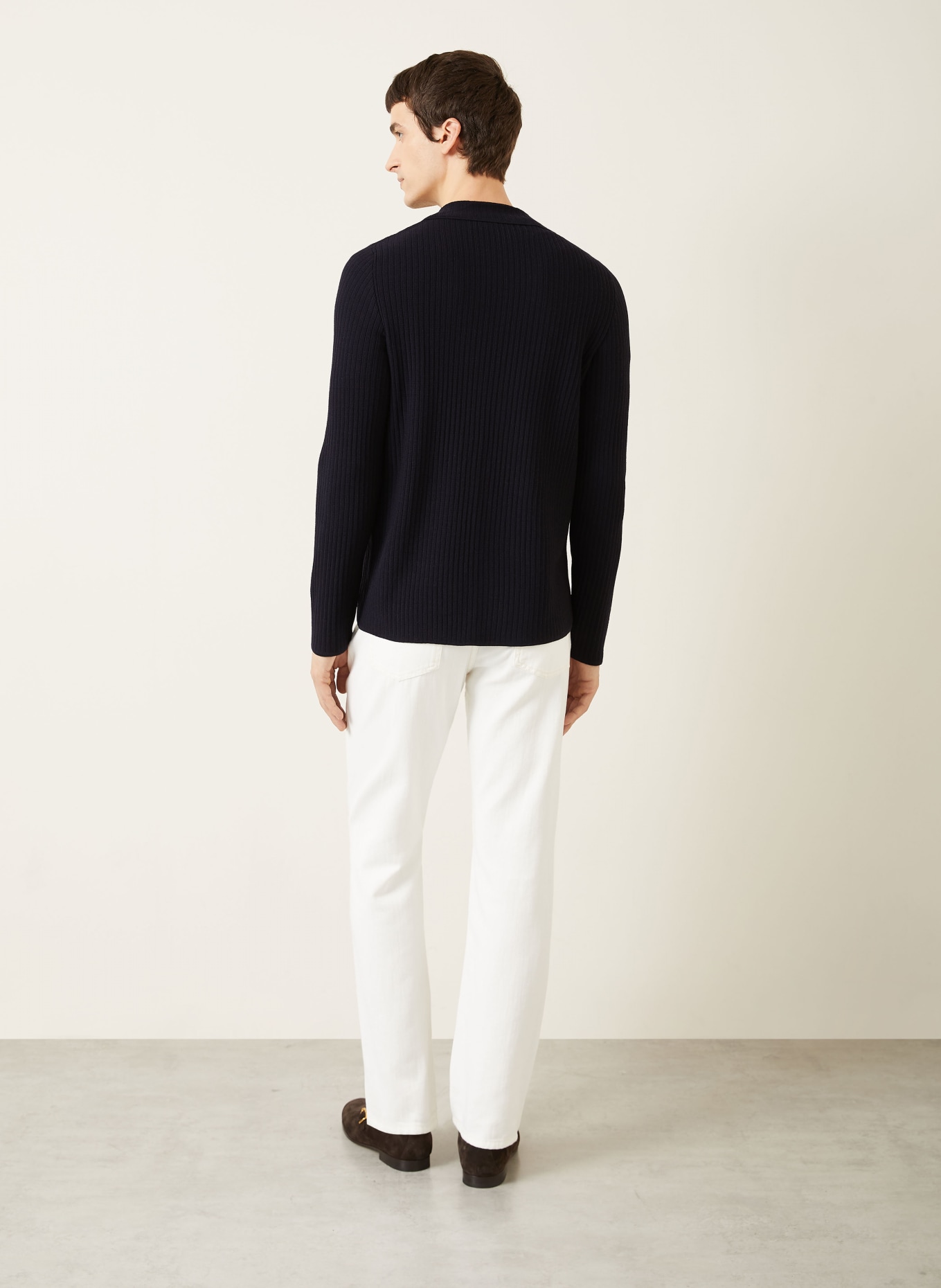 Brioni Regular fit knit jacket: DARK BLUE