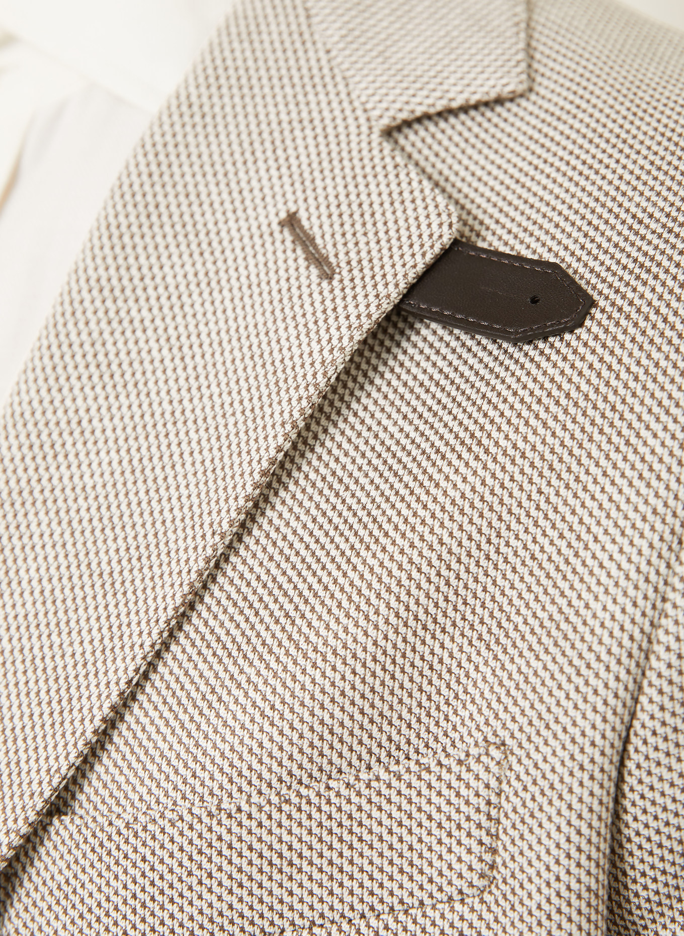 Brioni Jerseysakko Regular Fit: CREME / TAUPE