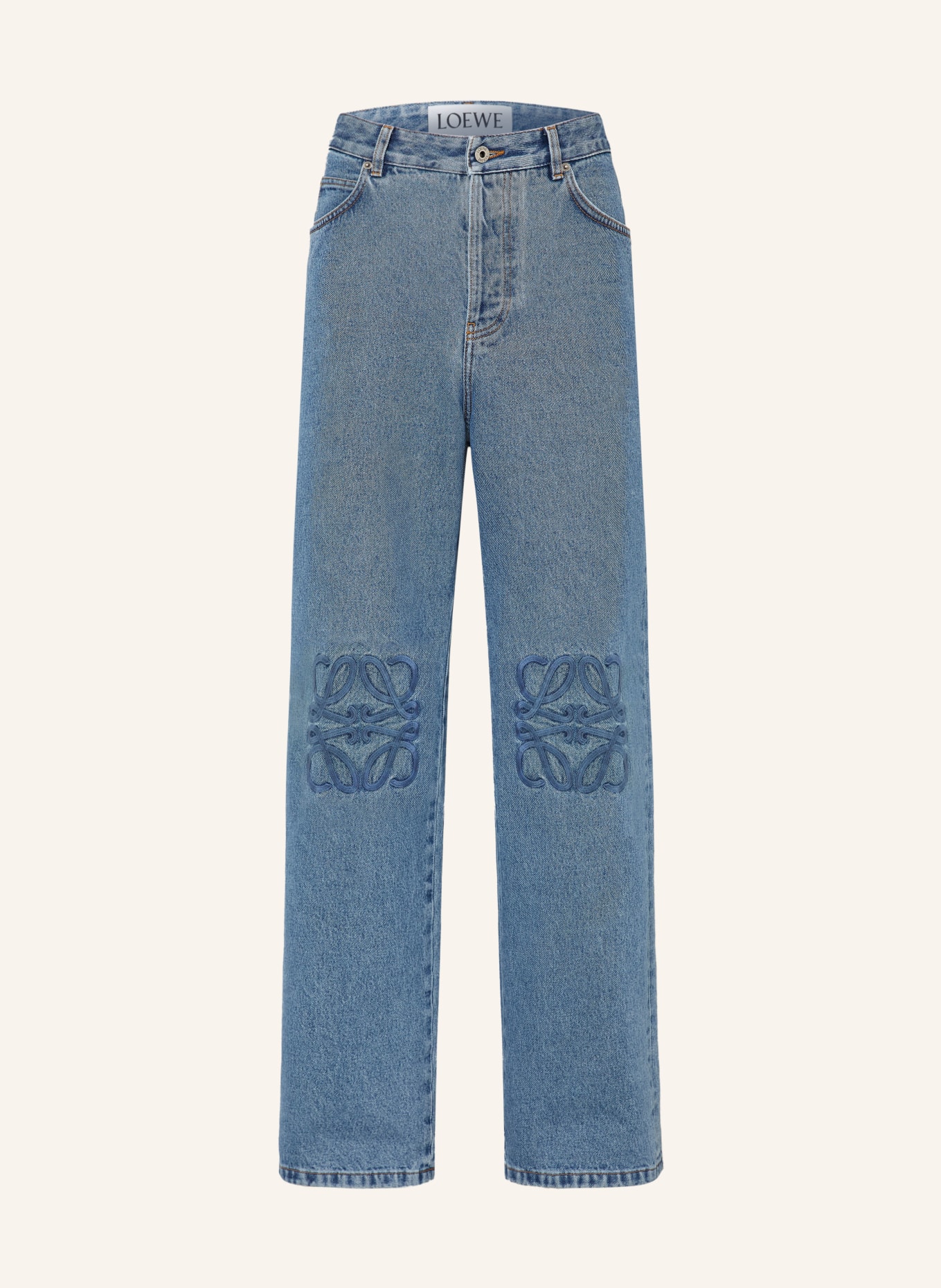 LOEWE Jeans ANAGRAM BAGGY Regular Fit: 5320 JEANS BLUE