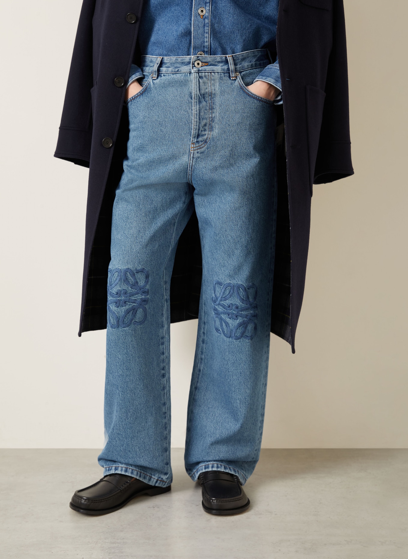 LOEWE Jeans ANAGRAM BAGGY Regular Fit: 5320 JEANS BLUE