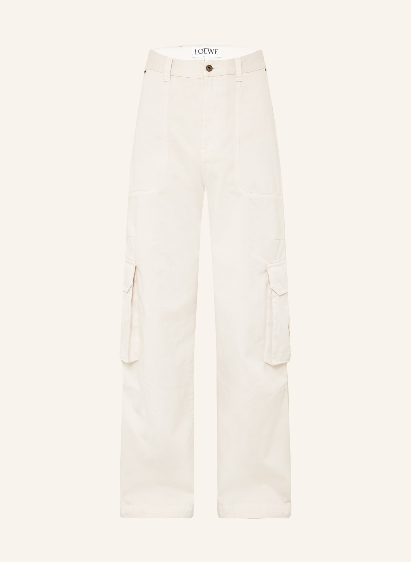 LOEWE Regular fit cargo pants: ECRU