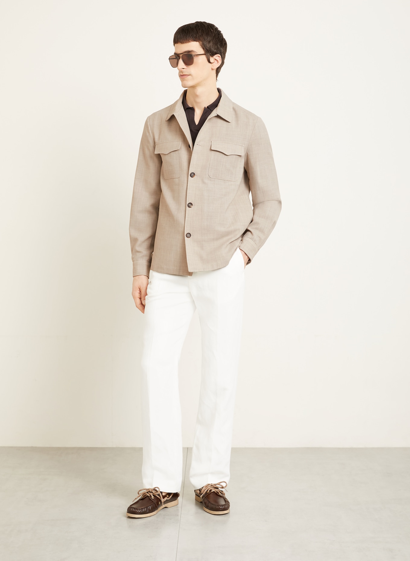 FIORONI Overshirt: BEIGE