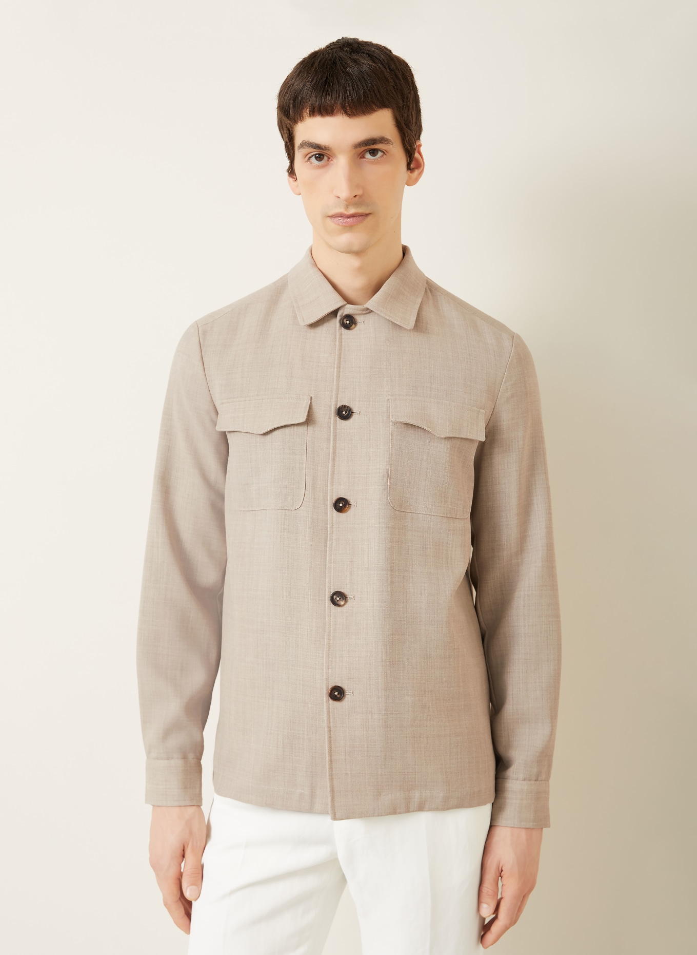 FIORONI Overshirt: BEIGE