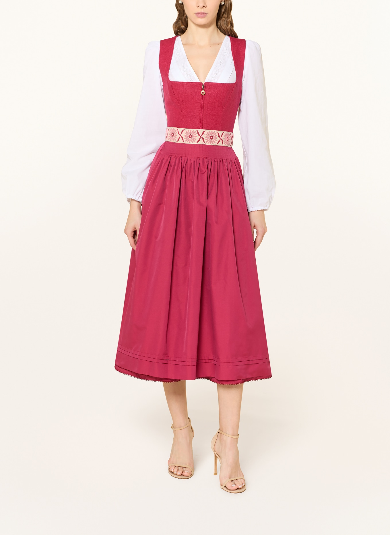 SPORTALM traditional dress: DARK RED / LIGHT PINK / BEIGE