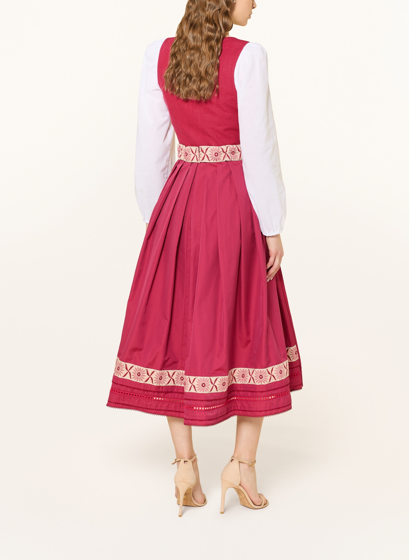 SPORTALM traditional dress: DARK RED / LIGHT PINK / BEIGE