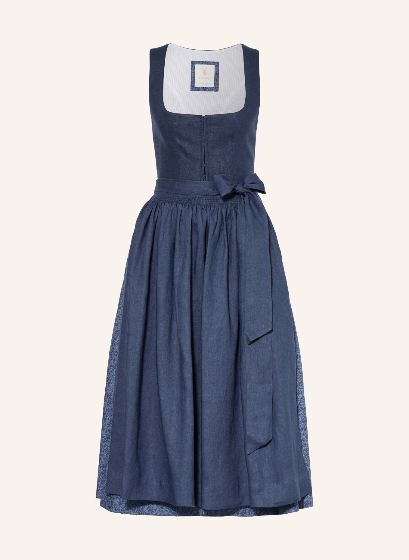 Johann & Johanna Leinendirndl PLATTENSEE: DUNKELBLAU / HELLBLAU / BLAU