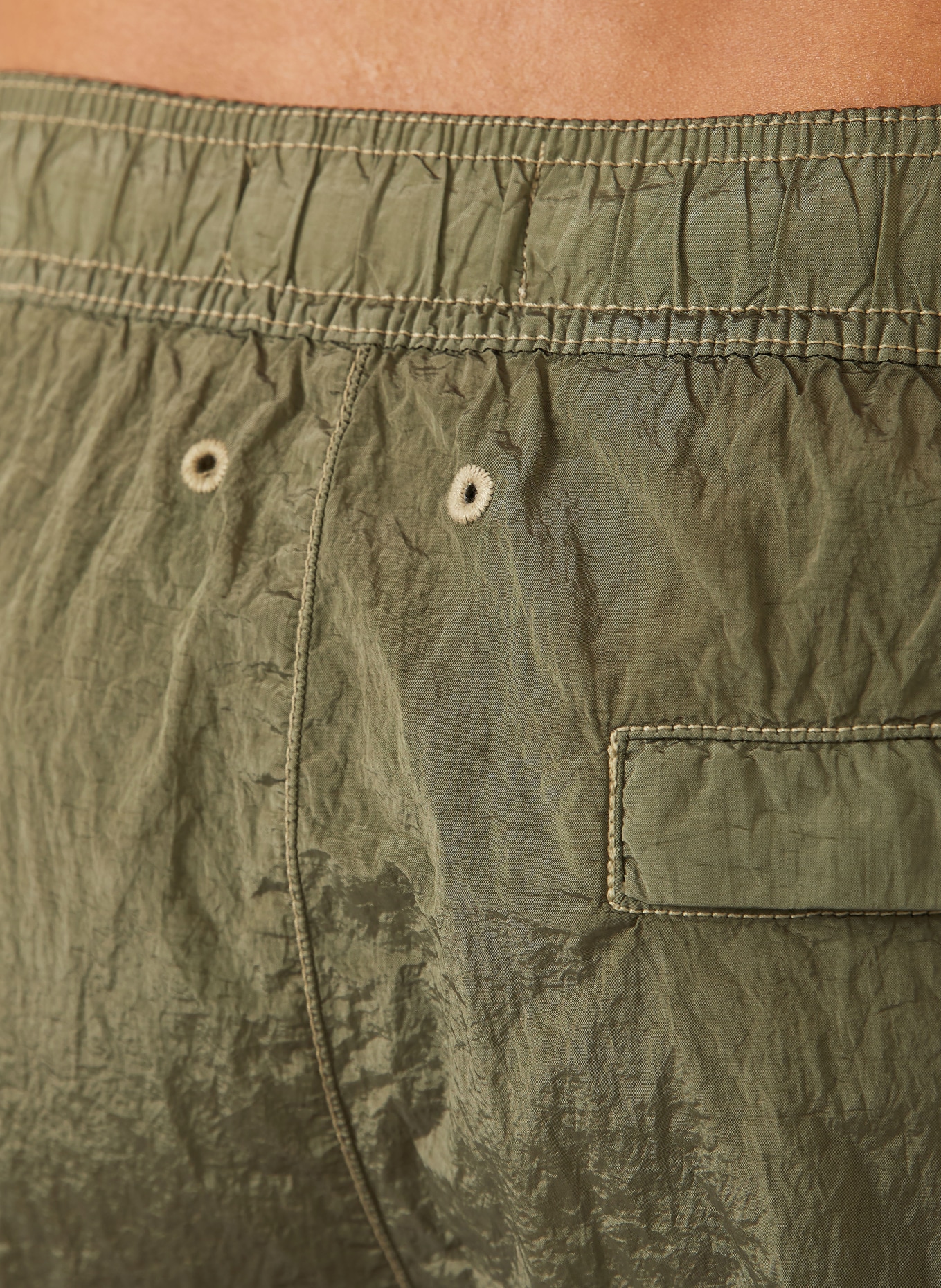 STONE ISLAND swim shorts: OLIVE