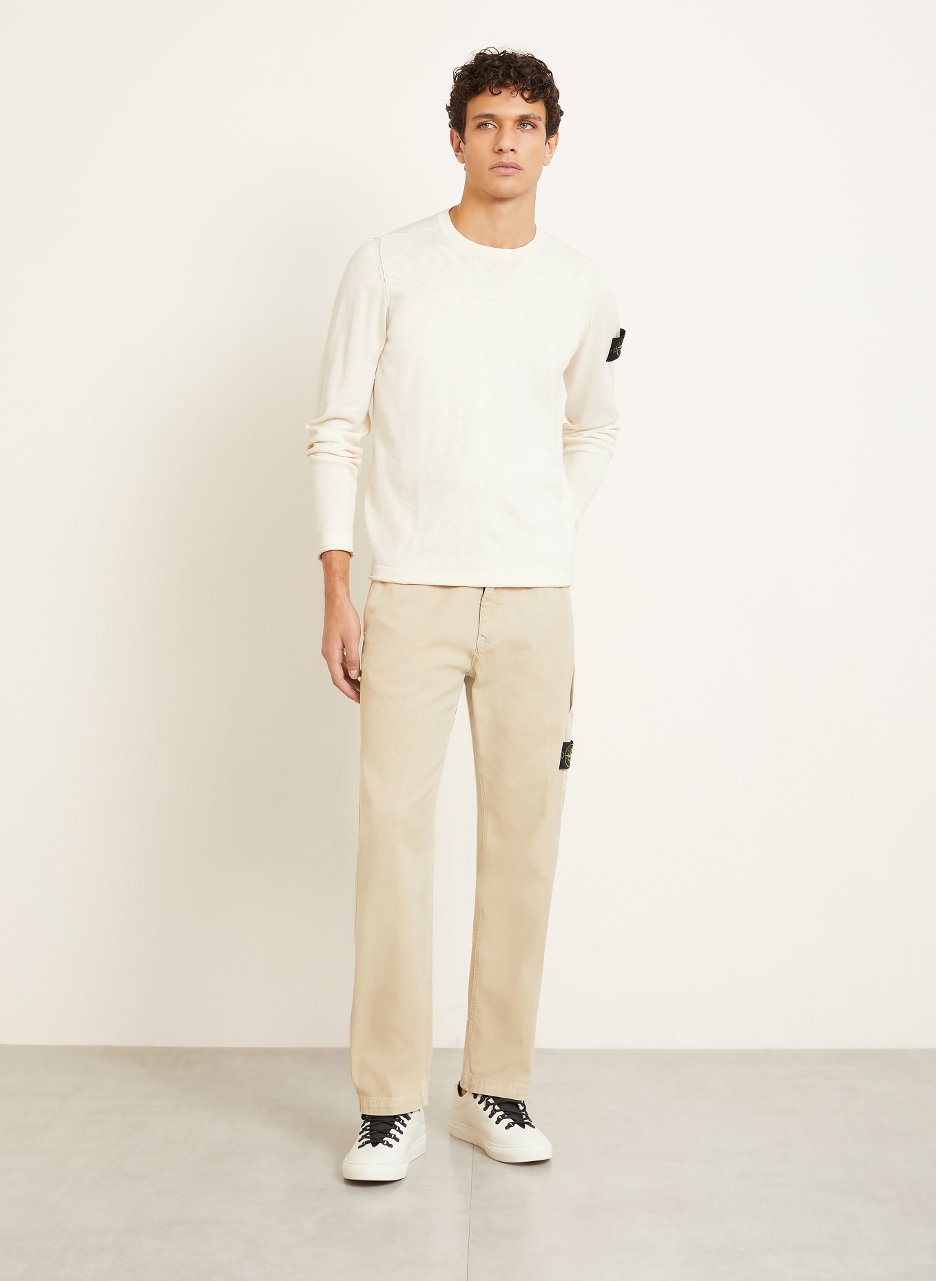 STONE ISLAND Pullover: ECRU